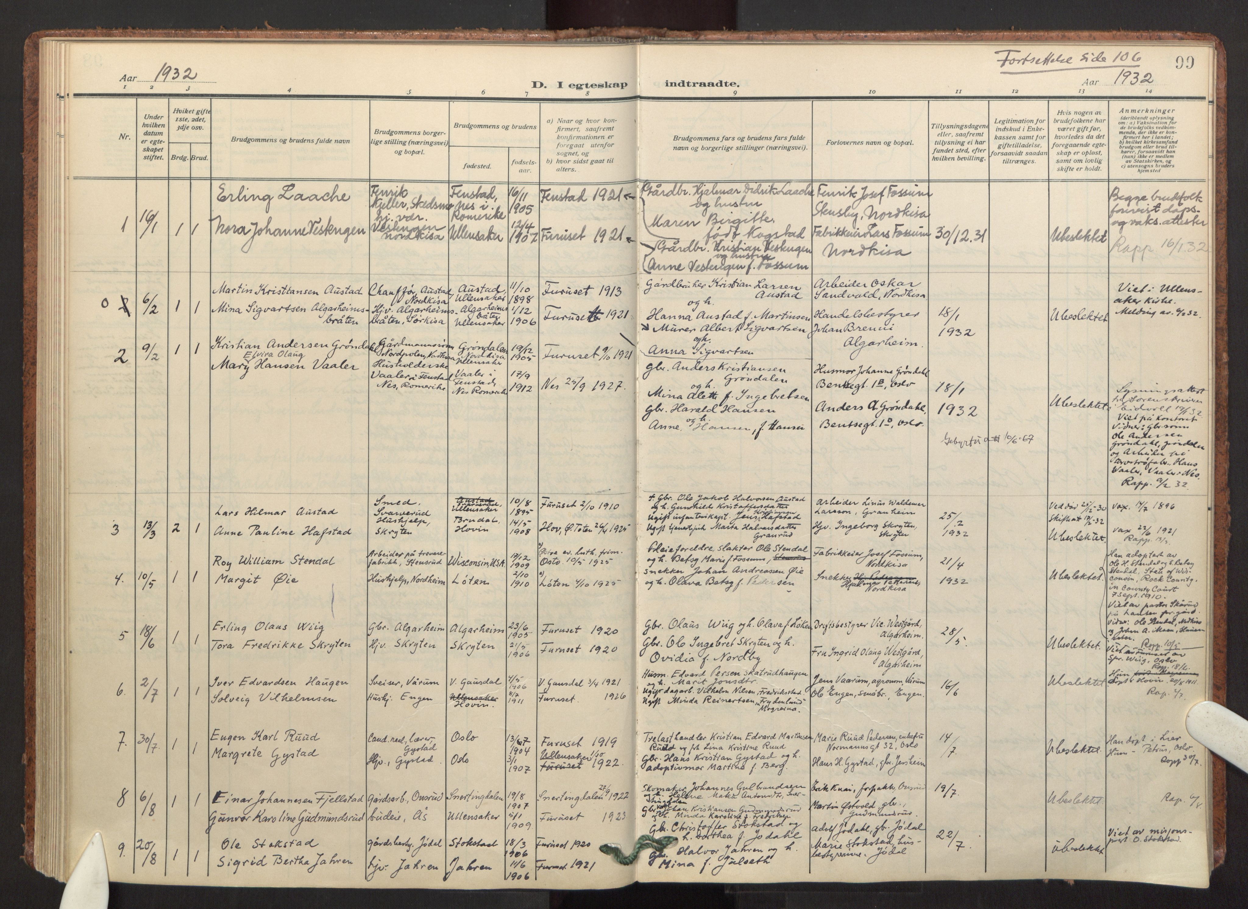 Ullensaker prestekontor Kirkebøker, AV/SAO-A-10236a/F/Fc/L0001: Ministerialbok nr. III 1, 1913-1935, s. 99