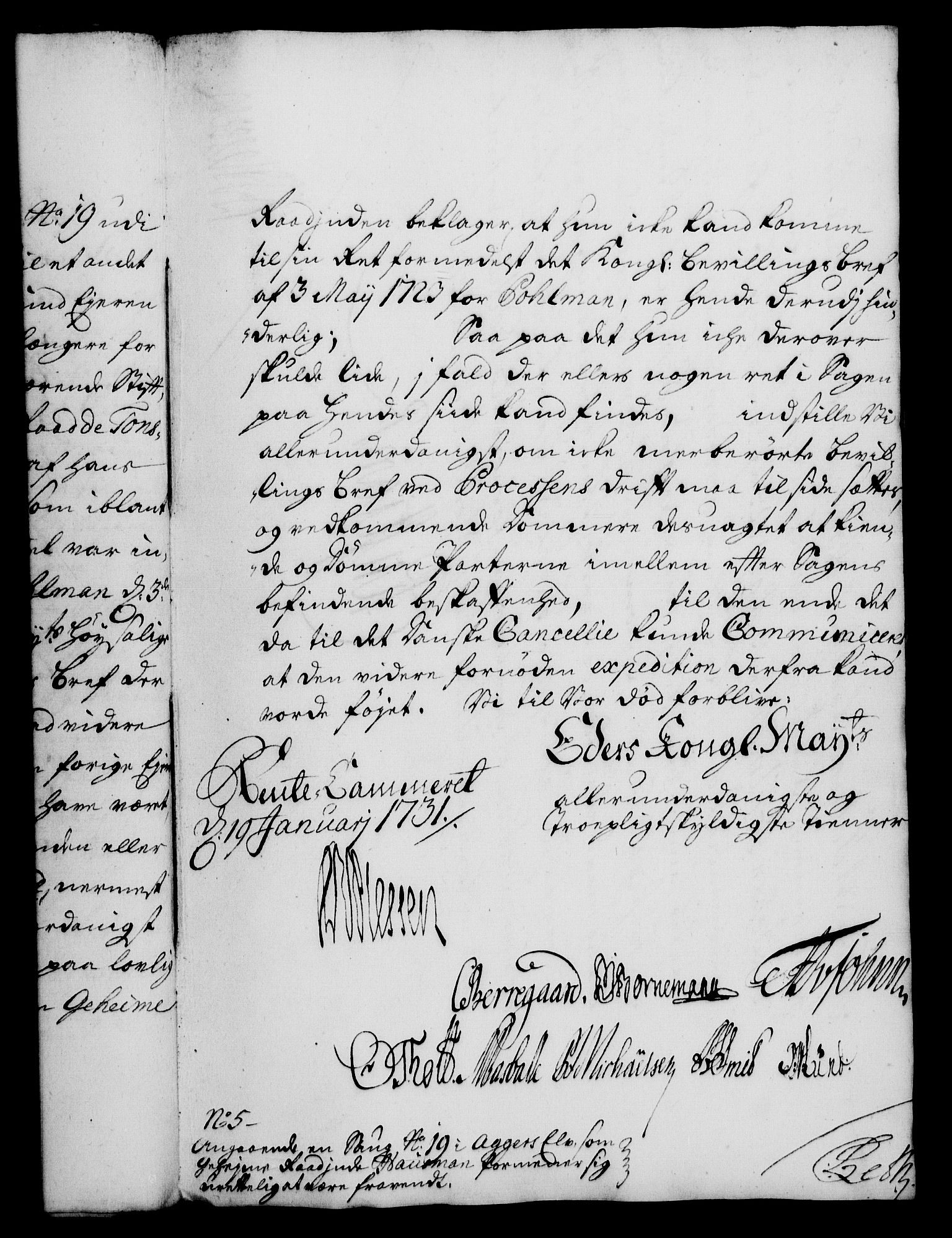 Rentekammeret, Kammerkanselliet, RA/EA-3111/G/Gf/Gfa/L0015: Norsk relasjons- og resolusjonsprotokoll (merket RK 52.15), 1732, s. 71