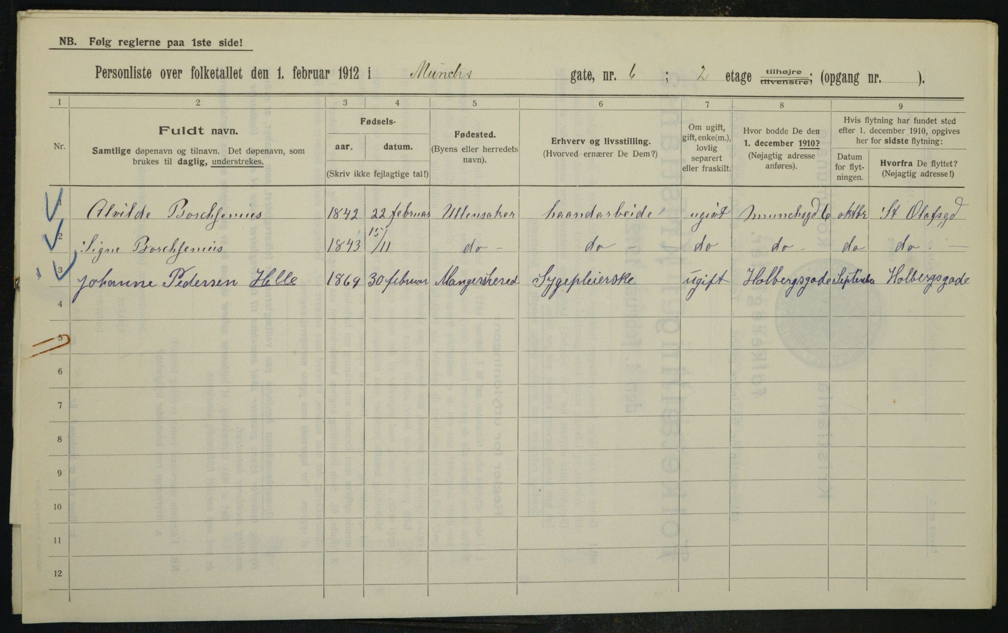 OBA, Kommunal folketelling 1.2.1912 for Kristiania, 1912, s. 67150