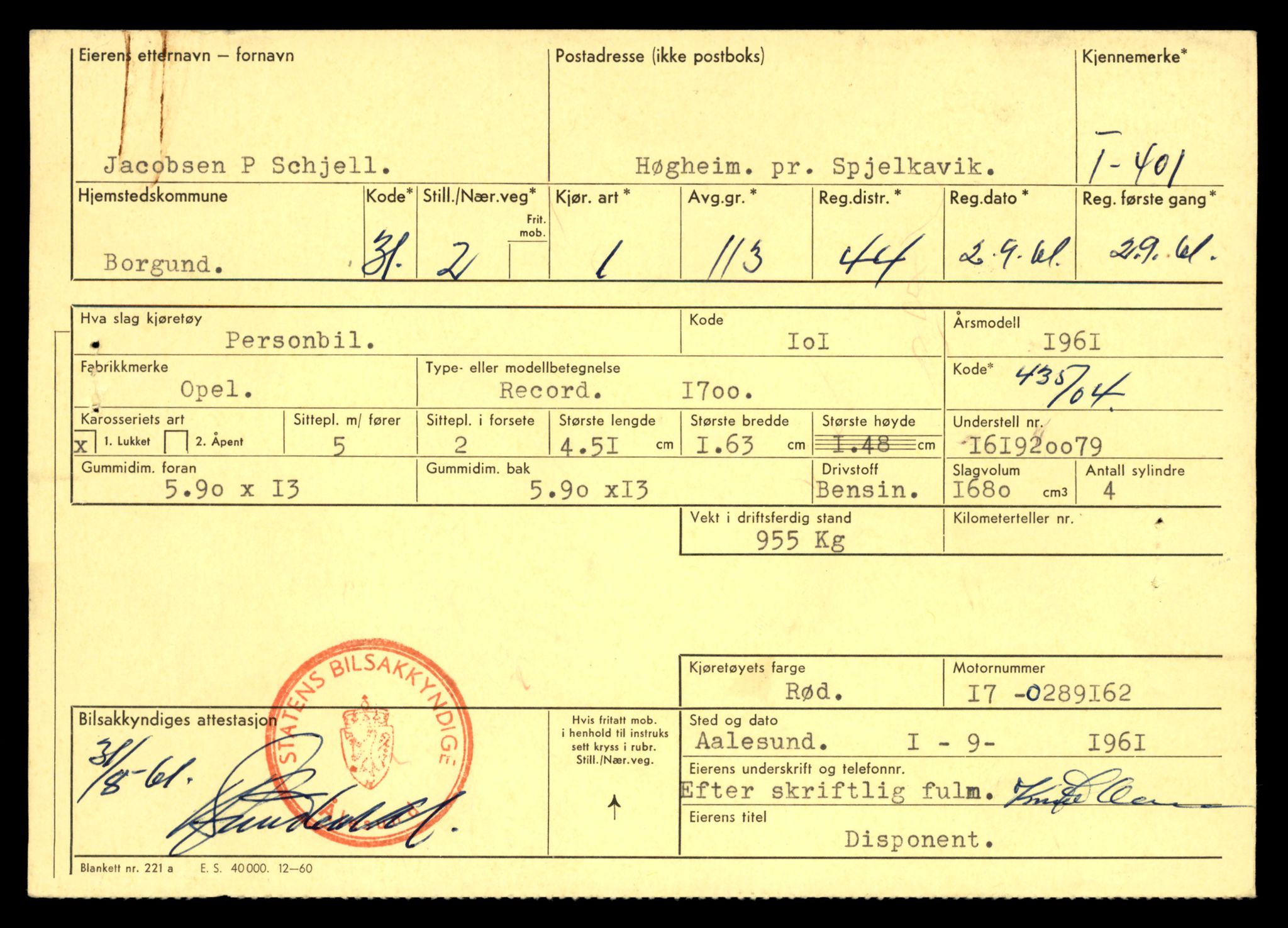 Møre og Romsdal vegkontor - Ålesund trafikkstasjon, SAT/A-4099/F/Fe/L0004: Registreringskort for kjøretøy T 341 - T 442, 1927-1998, s. 1686