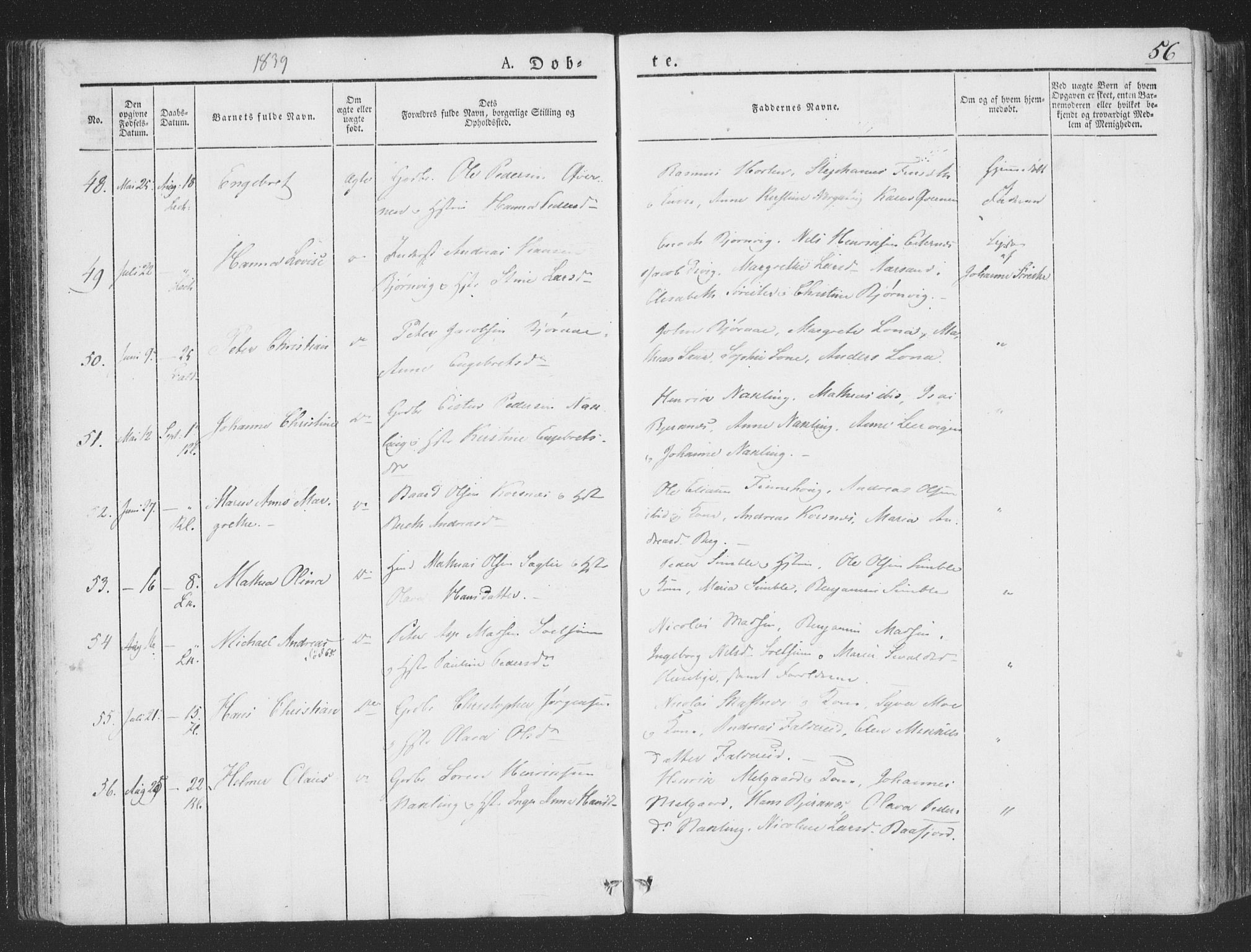 Ministerialprotokoller, klokkerbøker og fødselsregistre - Nord-Trøndelag, SAT/A-1458/780/L0639: Ministerialbok nr. 780A04, 1830-1844, s. 56