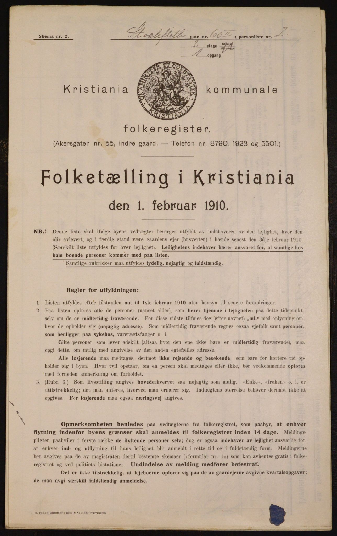 OBA, Kommunal folketelling 1.2.1910 for Kristiania, 1910, s. 97201