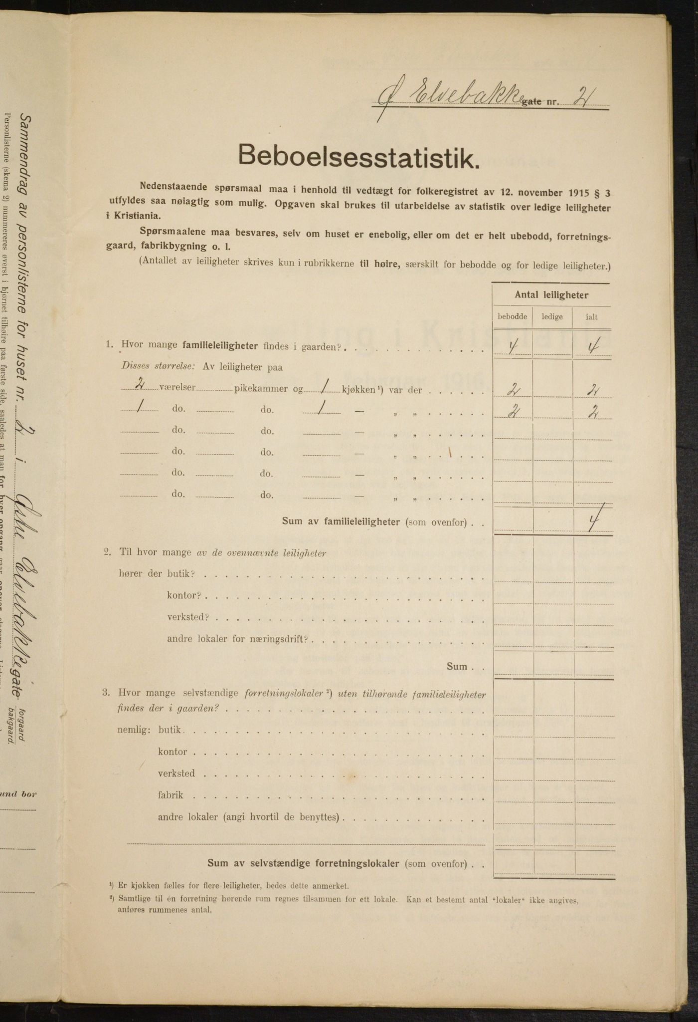 OBA, Kommunal folketelling 1.2.1916 for Kristiania, 1916, s. 133093