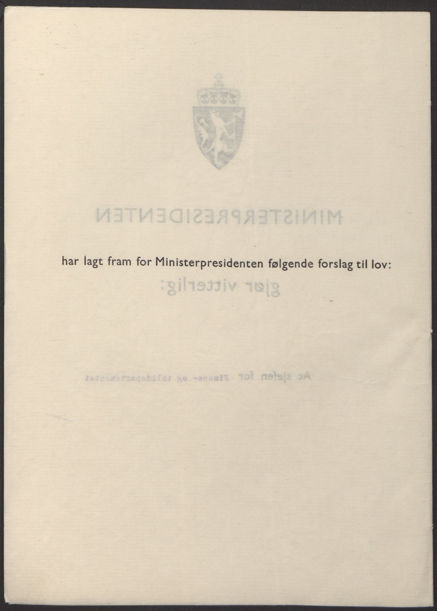 NS-administrasjonen 1940-1945 (Statsrådsekretariatet, de kommisariske statsråder mm), RA/S-4279/D/Db/L0098: Lover II, 1942, s. 107