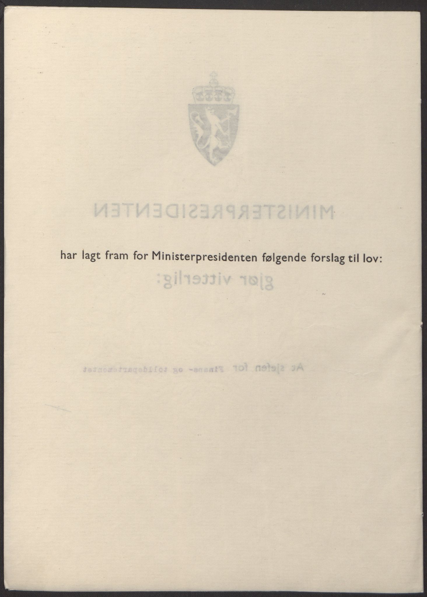 NS-administrasjonen 1940-1945 (Statsrådsekretariatet, de kommisariske statsråder mm), AV/RA-S-4279/D/Db/L0098: Lover II, 1942, s. 107