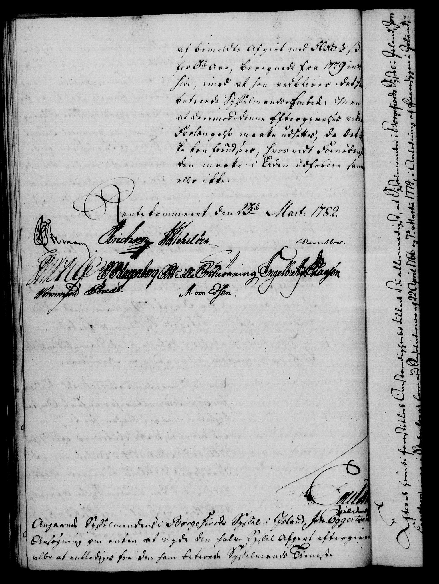 Rentekammeret, Kammerkanselliet, RA/EA-3111/G/Gf/Gfa/L0064: Norsk relasjons- og resolusjonsprotokoll (merket RK 52.64), 1782, s. 182