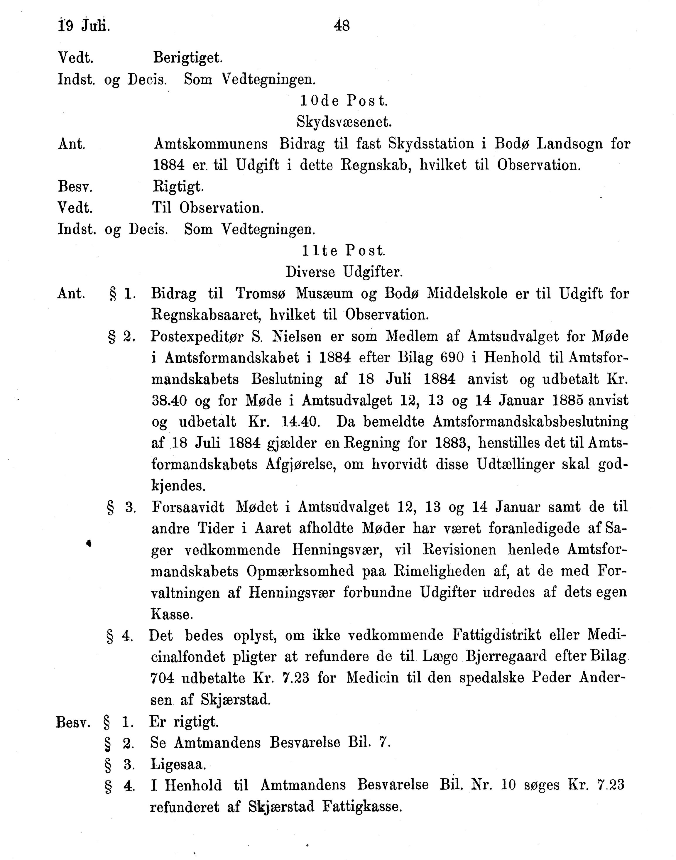 Nordland Fylkeskommune. Fylkestinget, AIN/NFK-17/176/A/Ac/L0015: Fylkestingsforhandlinger 1886-1890, 1886-1890