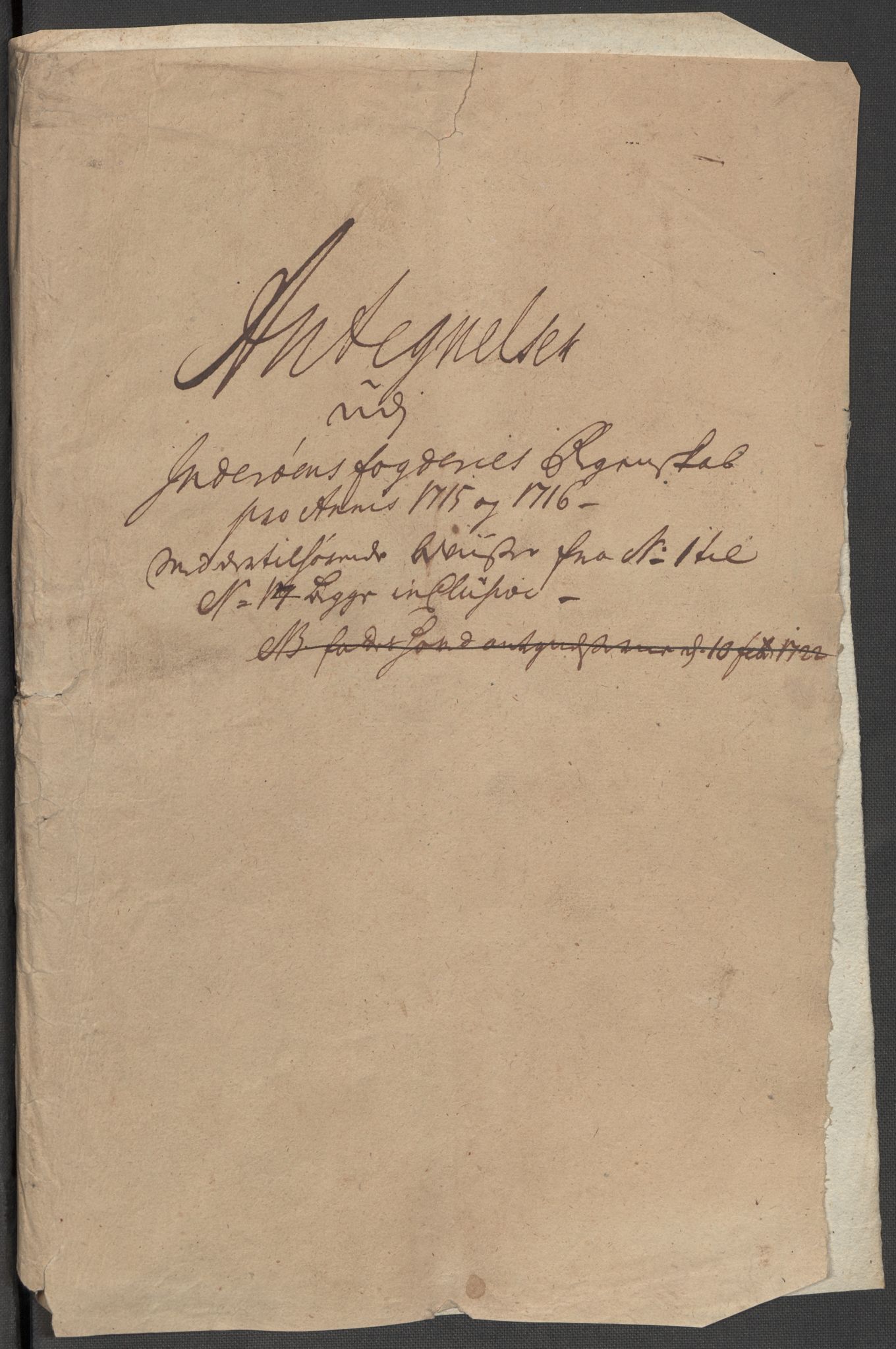 Rentekammeret inntil 1814, Reviderte regnskaper, Fogderegnskap, RA/EA-4092/R63/L4324: Fogderegnskap Inderøy, 1716, s. 333