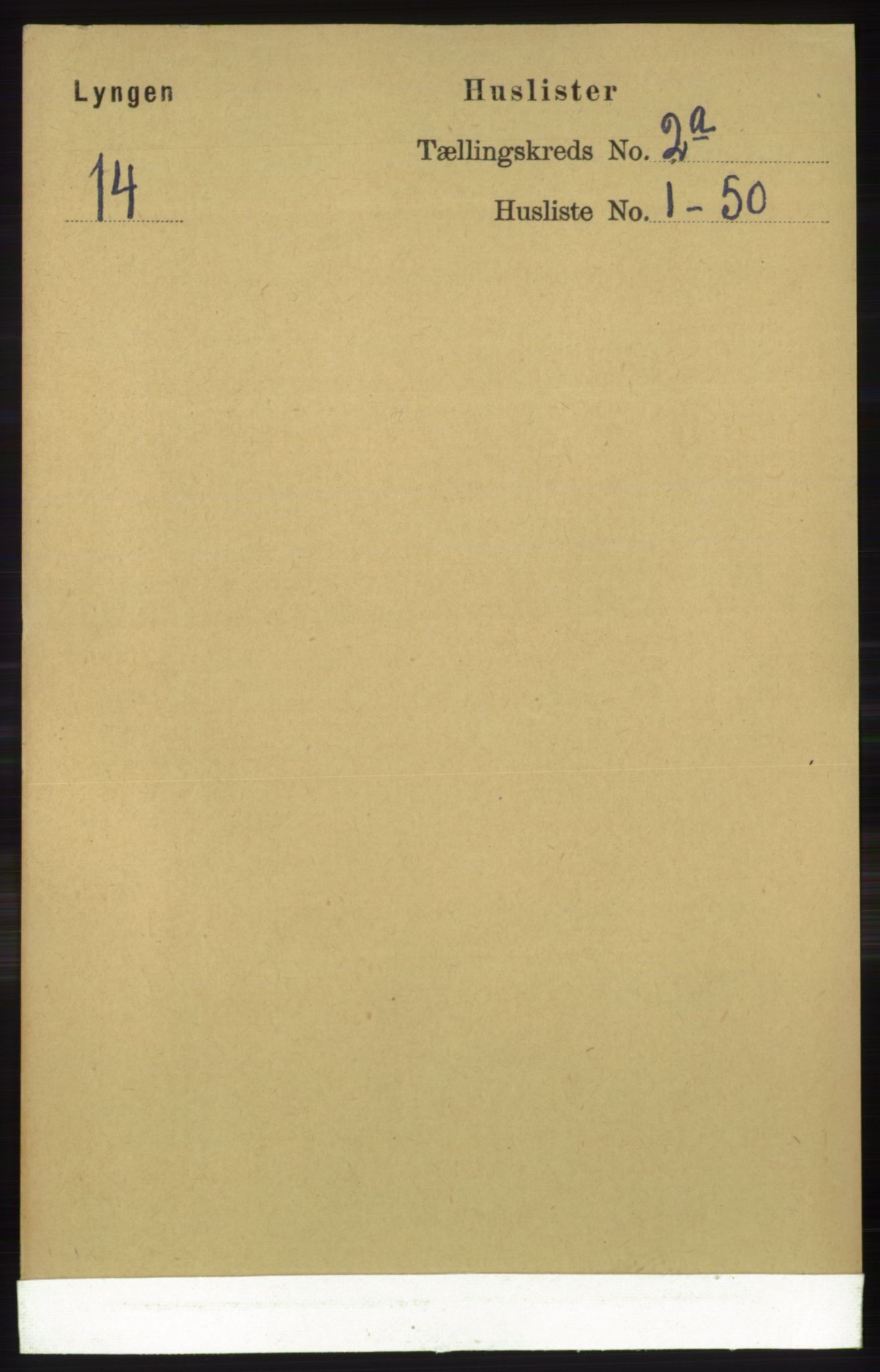RA, Folketelling 1891 for 1938 Lyngen herred, 1891, s. 1927