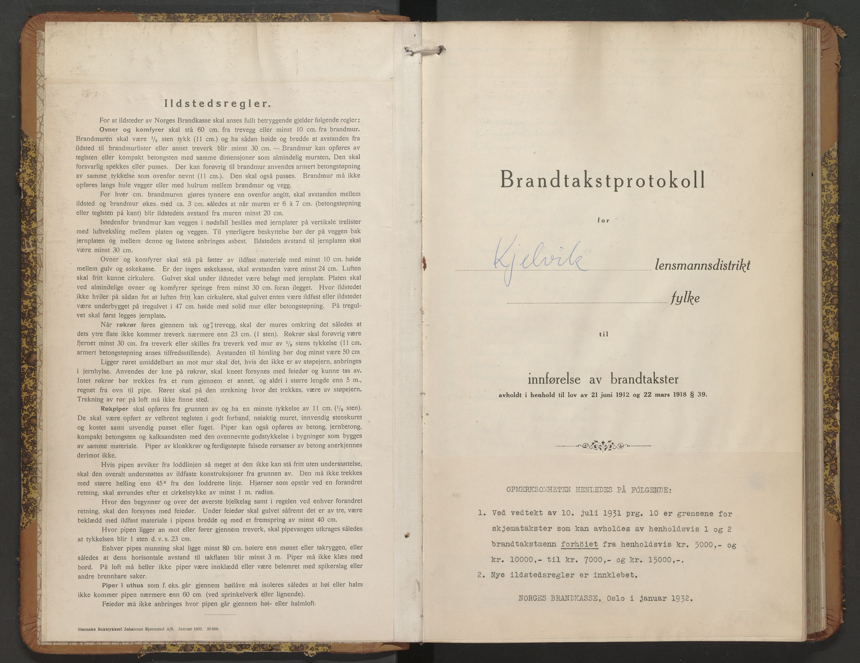 Nordkapp lensmannskontor, AV/SATØ-SATO-103/1/Fm/L0010: Branntakstprotokoller, 1933-1939