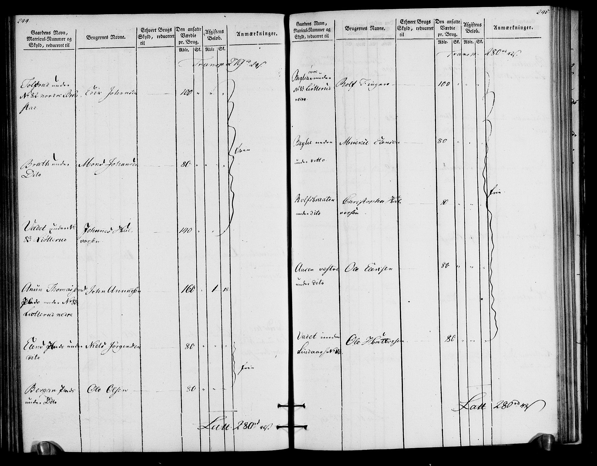 Rentekammeret inntil 1814, Realistisk ordnet avdeling, AV/RA-EA-4070/N/Ne/Nea/L0057a: Numedal og Sandsvær fogderi. Oppebørselsregister for fogderiets landdistrikter, 1803-1804, s. 126