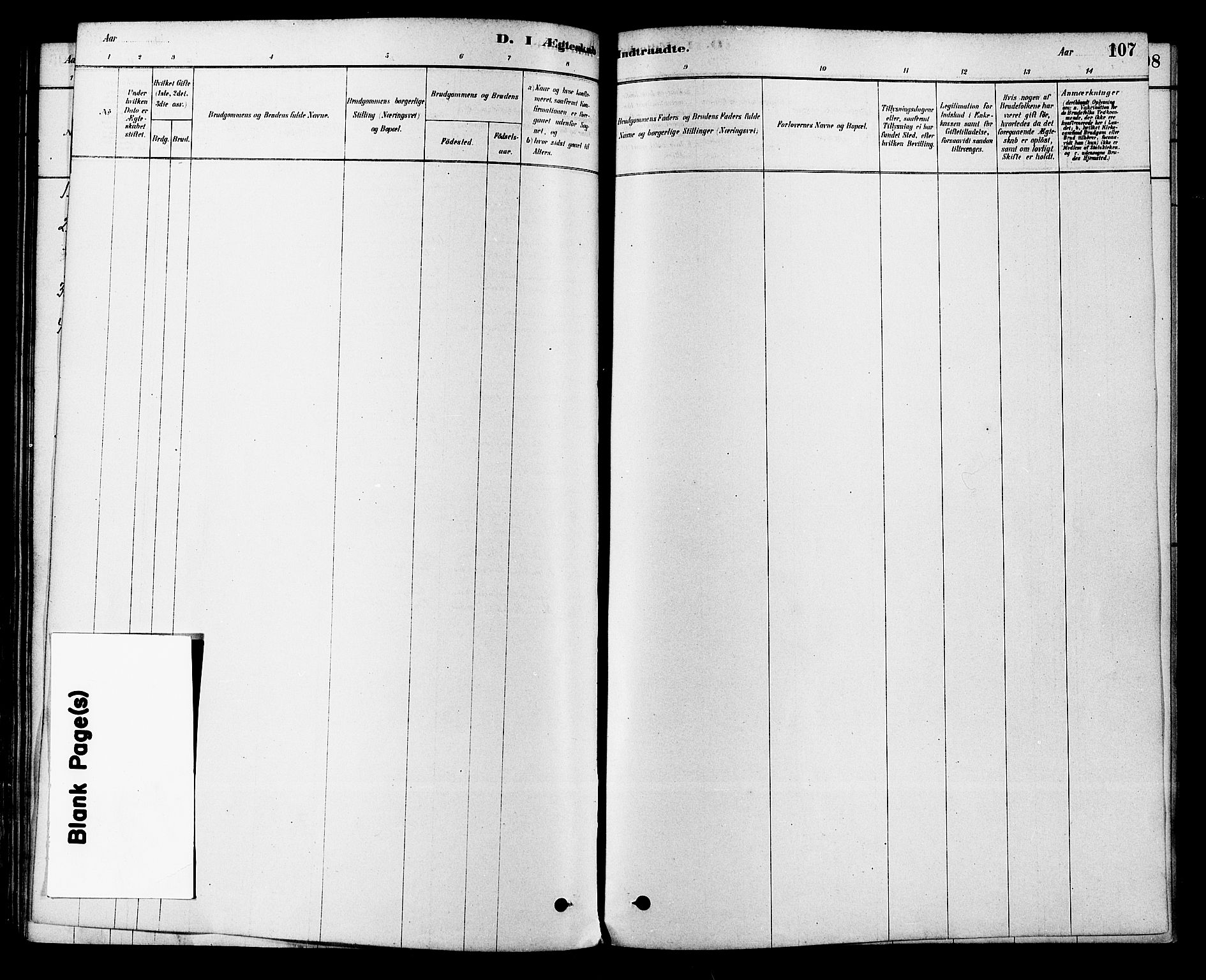 Modum kirkebøker, AV/SAKO-A-234/F/Fa/L0015: Ministerialbok nr. 15 /1, 1877-1889, s. 107
