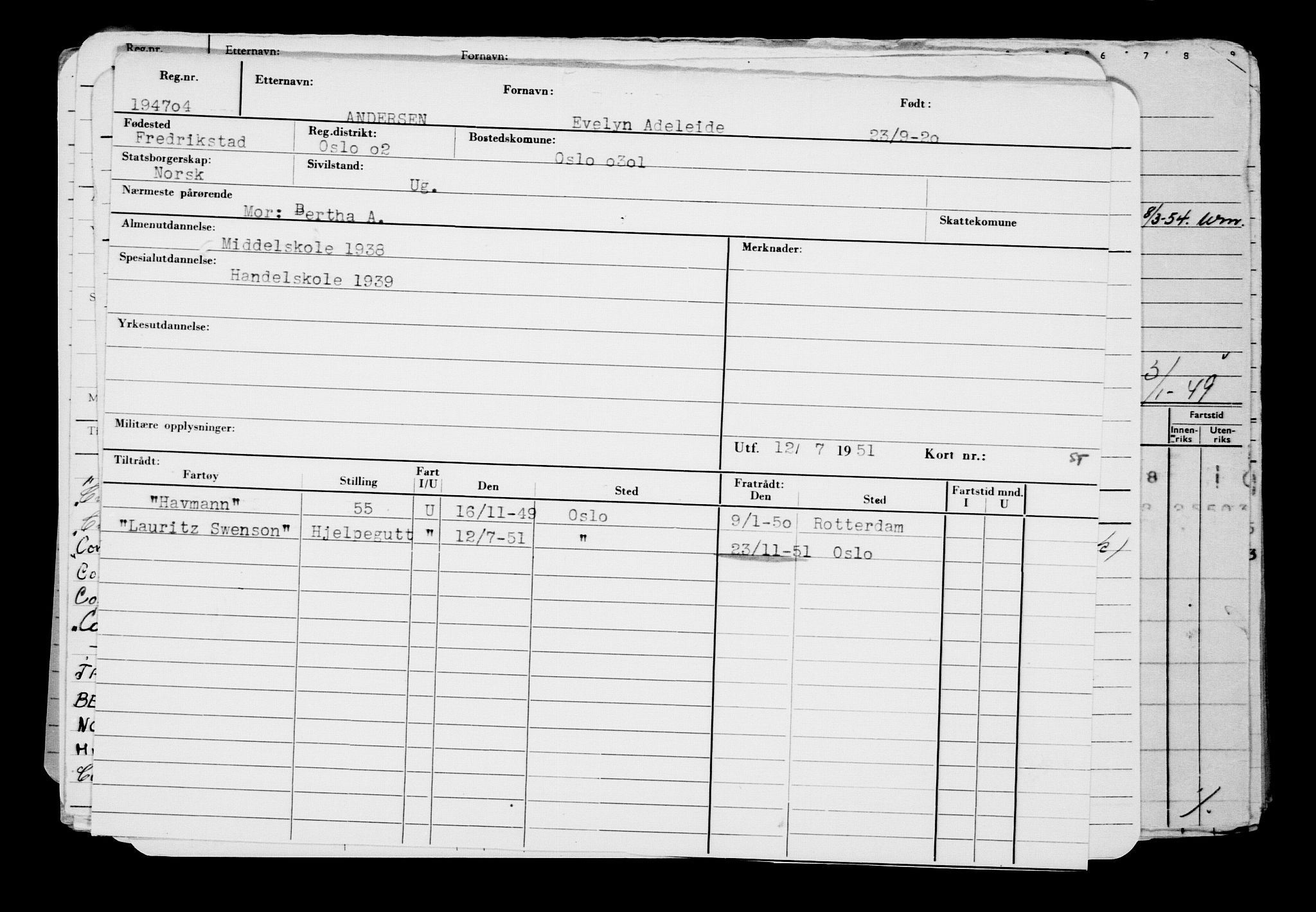 Direktoratet for sjømenn, AV/RA-S-3545/G/Gb/L0185: Hovedkort, 1920, s. 617