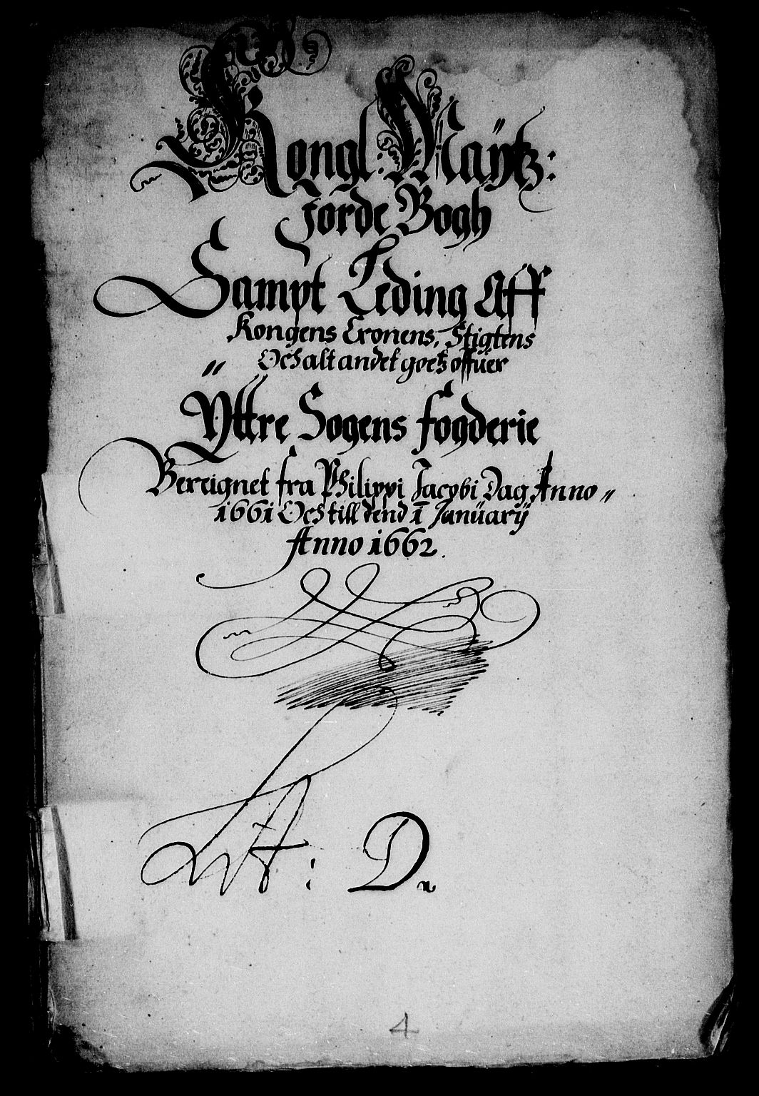 Rentekammeret inntil 1814, Reviderte regnskaper, Stiftamtstueregnskaper, Bergen stiftamt, AV/RA-EA-6043/R/Rc/L0001: Bergen stiftamt, 1661