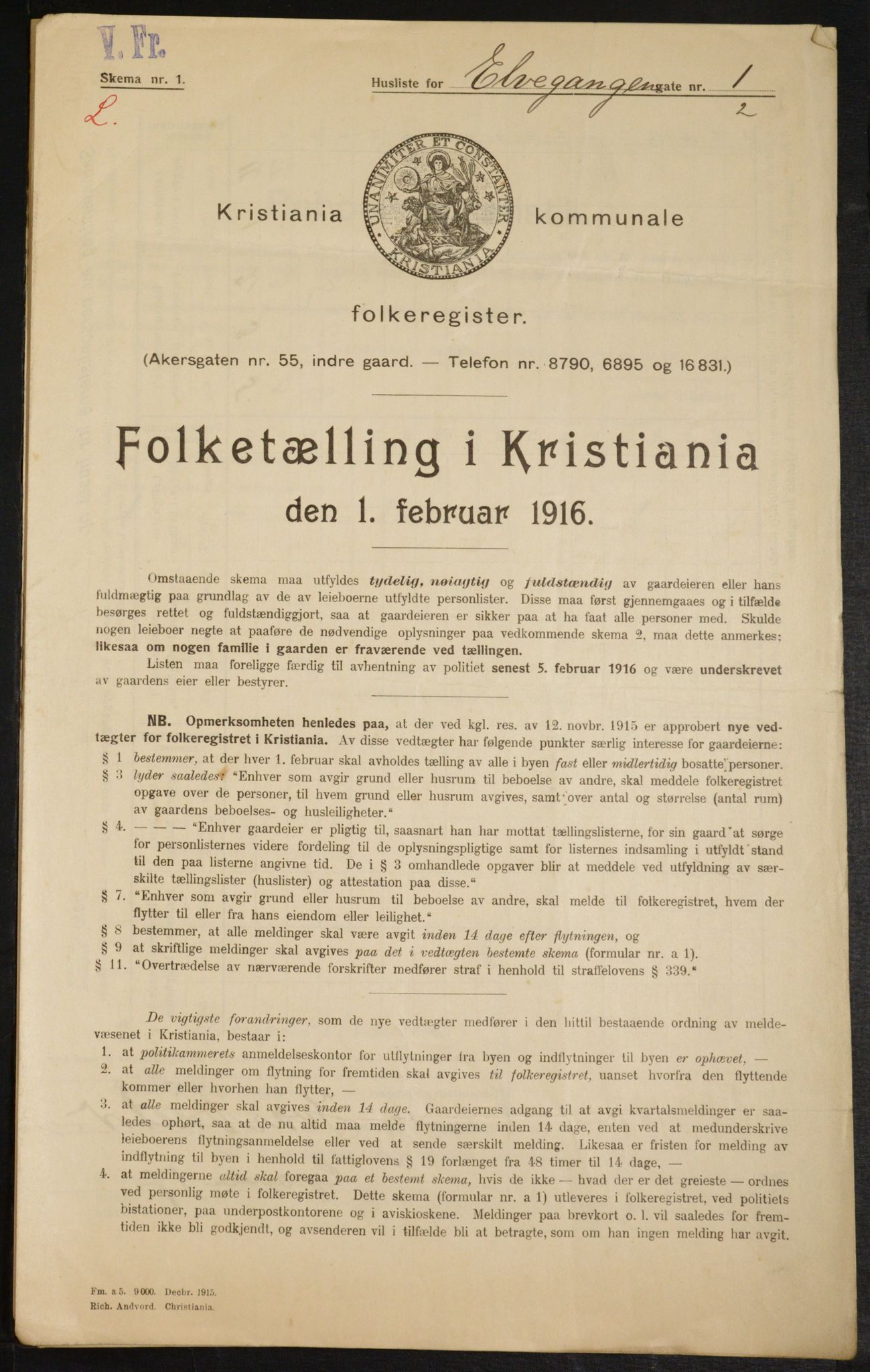 OBA, Kommunal folketelling 1.2.1916 for Kristiania, 1916, s. 21198