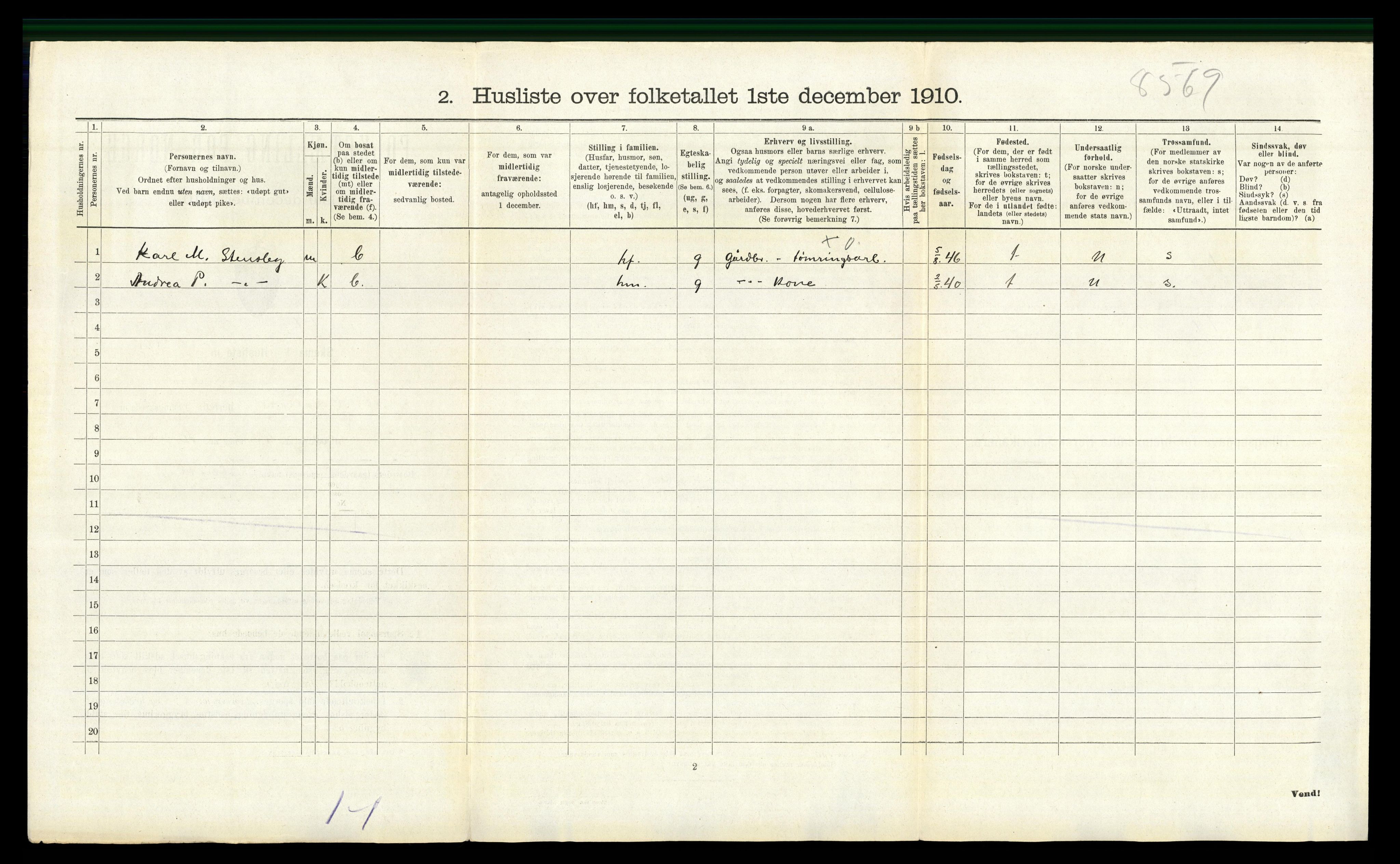 RA, Folketelling 1910 for 0418 Nord-Odal herred, 1910, s. 992