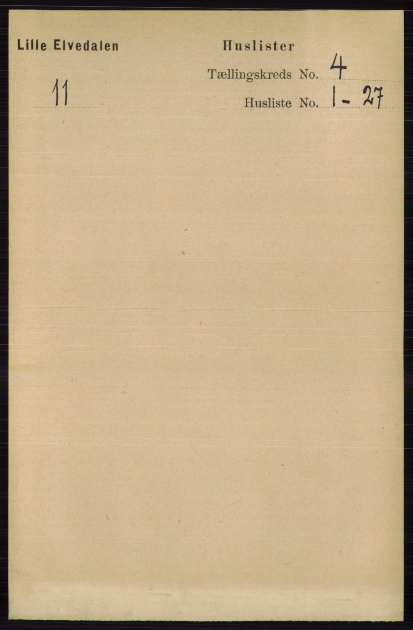 RA, Folketelling 1891 for 0438 Lille Elvedalen herred, 1891, s. 1294