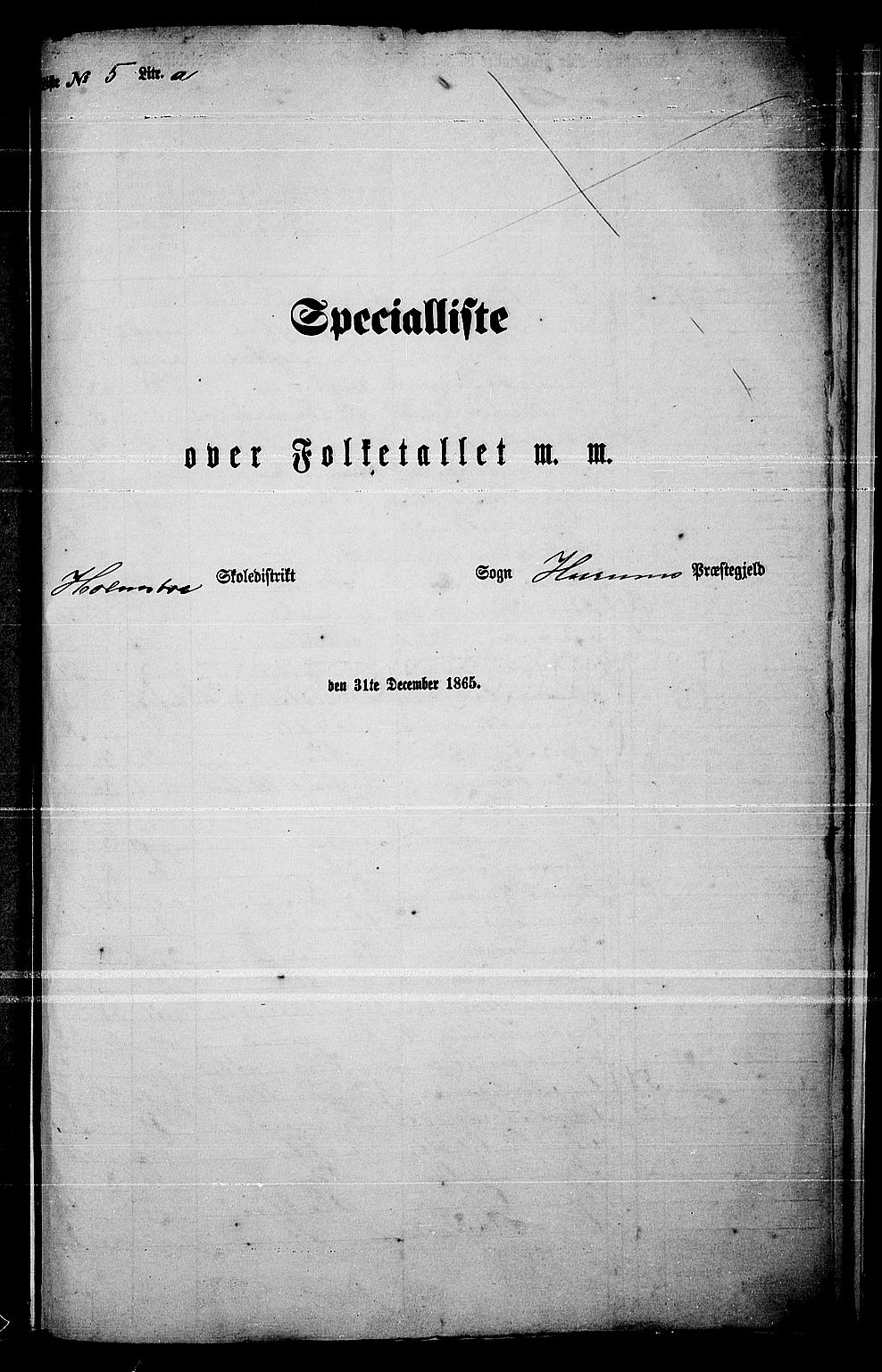 RA, Folketelling 1865 for 0628P Hurum prestegjeld, 1865, s. 106