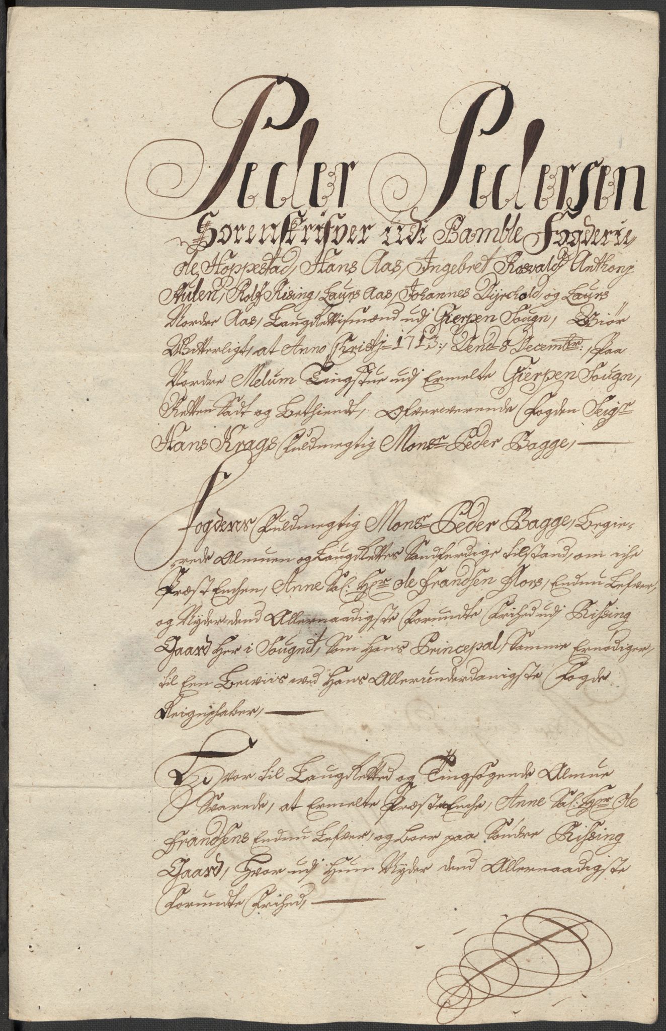Rentekammeret inntil 1814, Reviderte regnskaper, Fogderegnskap, RA/EA-4092/R36/L2125: Fogderegnskap Øvre og Nedre Telemark og Bamble, 1713, s. 164