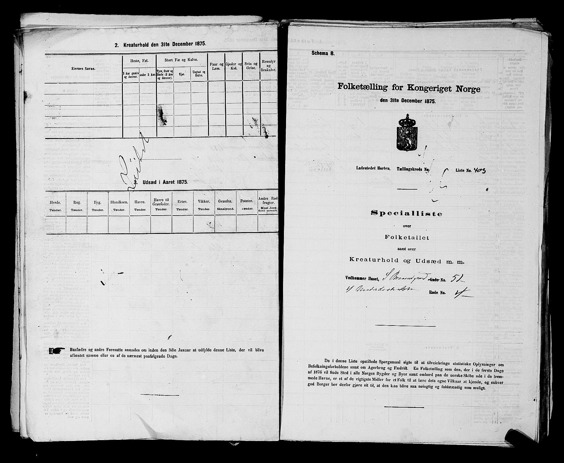 SAKO, Folketelling 1875 for 0703P Horten prestegjeld, 1875, s. 904