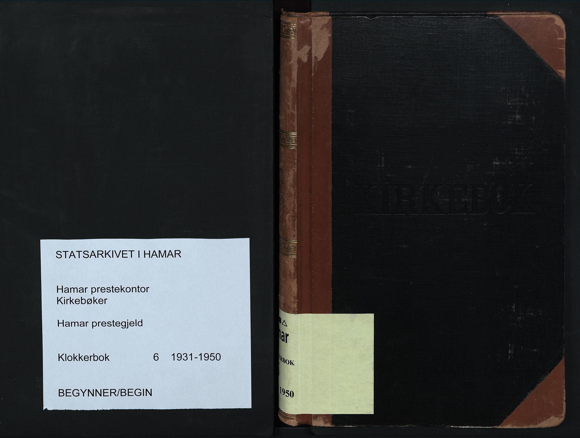 Hamar prestekontor, AV/SAH-DOMPH-002/H/Ha/Hab/L0006: Klokkerbok nr. 6, 1931-1950
