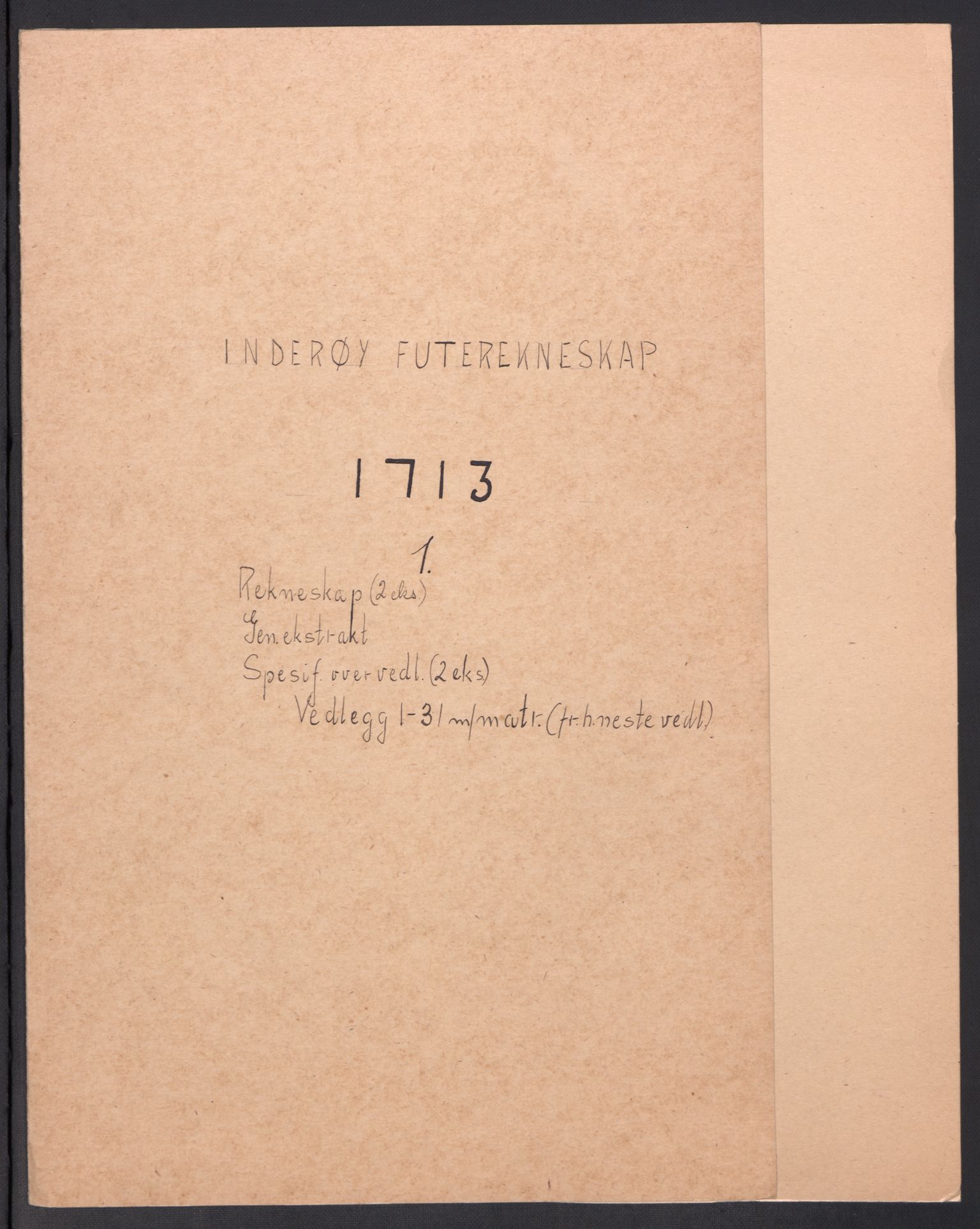 Rentekammeret inntil 1814, Reviderte regnskaper, Fogderegnskap, AV/RA-EA-4092/R63/L4321: Fogderegnskap Inderøy, 1713, s. 2