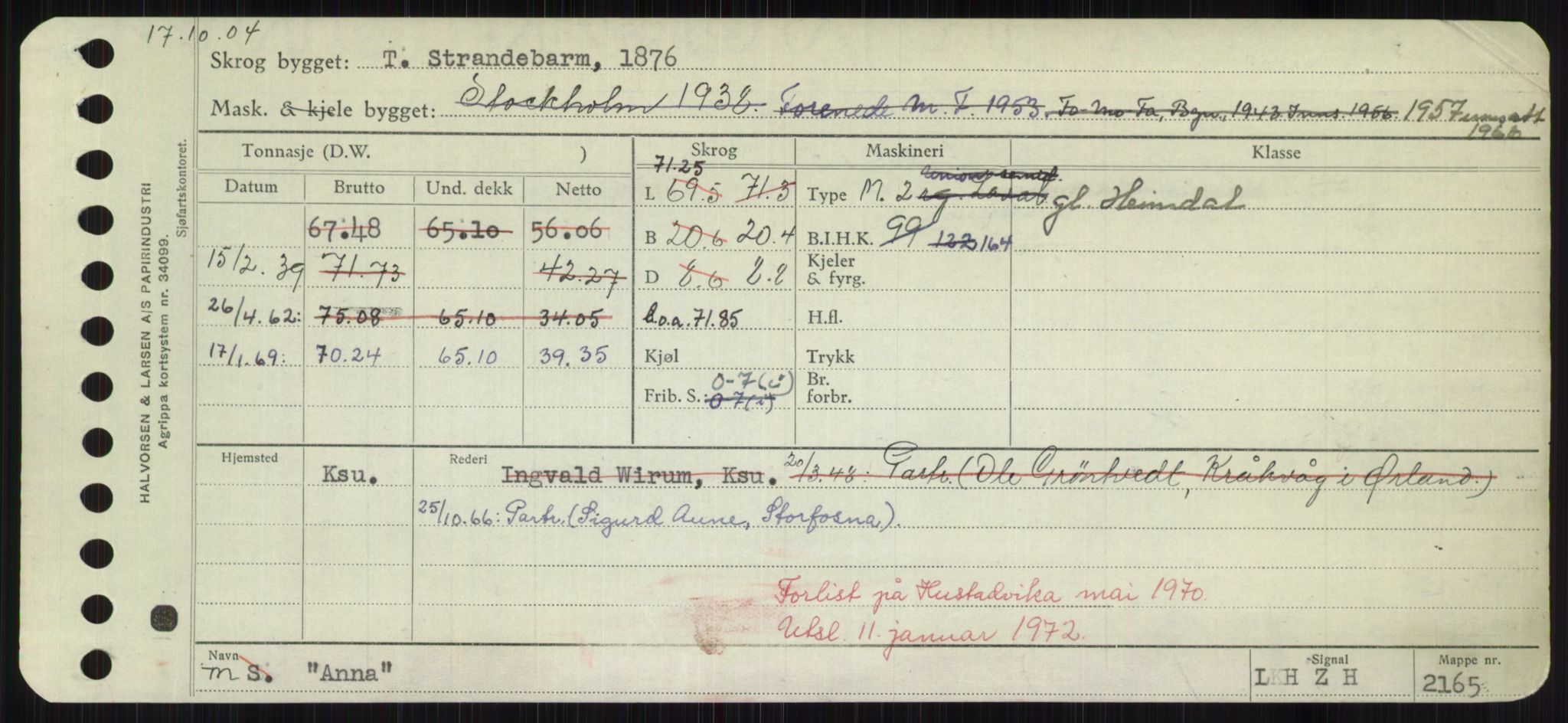 Sjøfartsdirektoratet med forløpere, Skipsmålingen, AV/RA-S-1627/H/Hd/L0001: Fartøy, A-Anv, s. 661