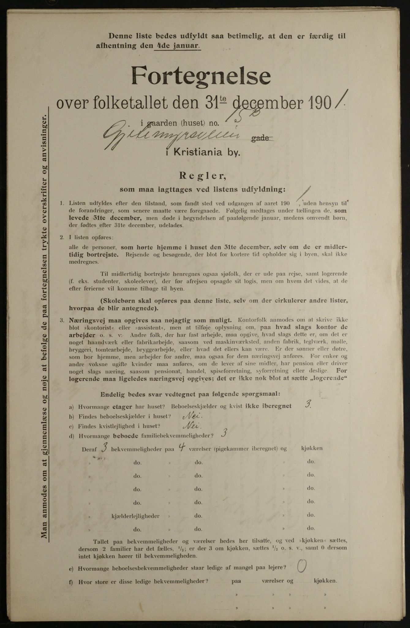 OBA, Kommunal folketelling 31.12.1901 for Kristiania kjøpstad, 1901, s. 4608