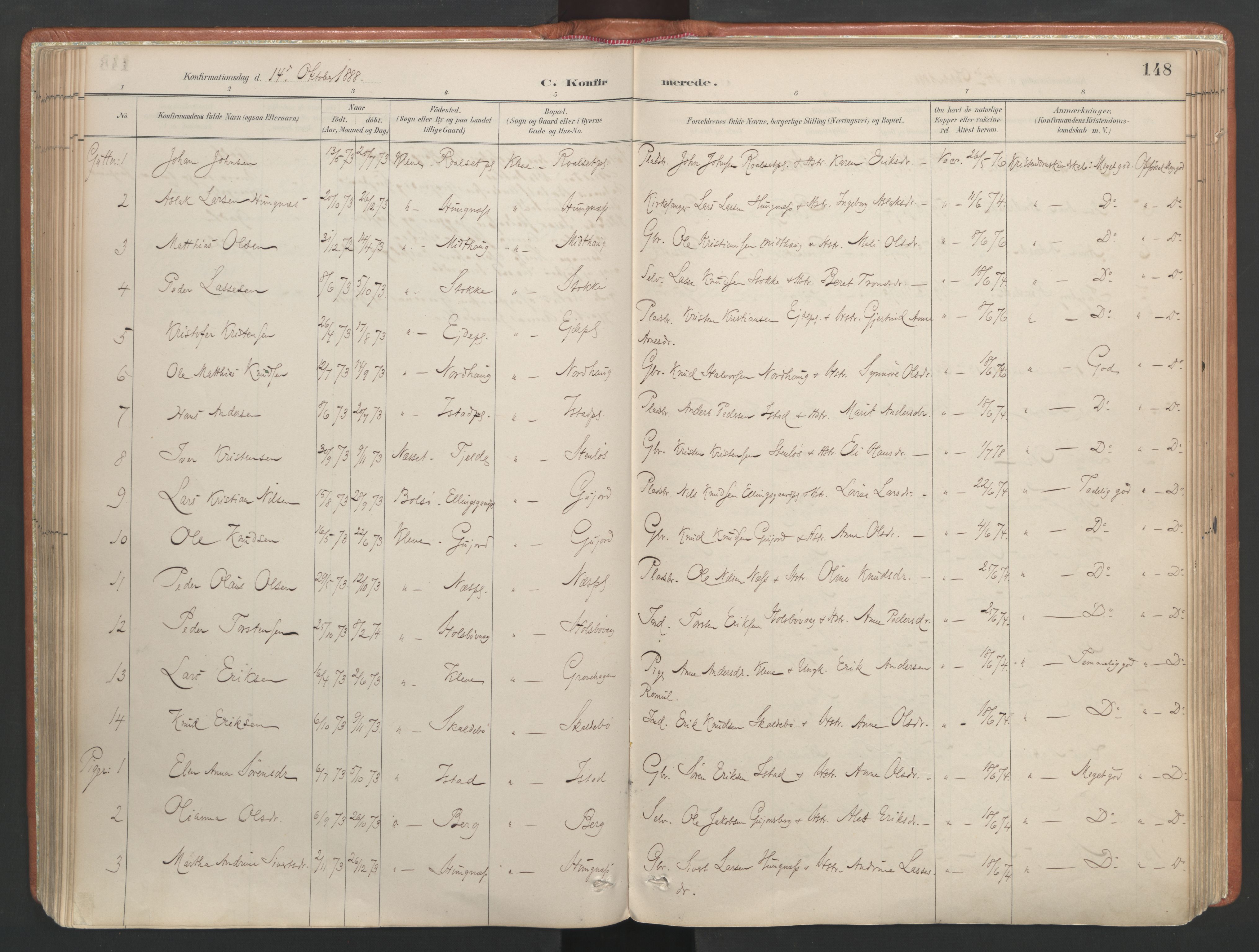 Ministerialprotokoller, klokkerbøker og fødselsregistre - Møre og Romsdal, AV/SAT-A-1454/557/L0682: Ministerialbok nr. 557A04, 1887-1970, s. 148