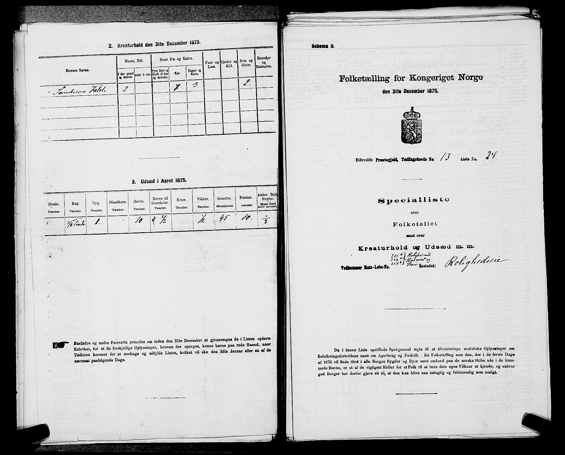 RA, Folketelling 1875 for 0237P Eidsvoll prestegjeld, 1875, s. 2102