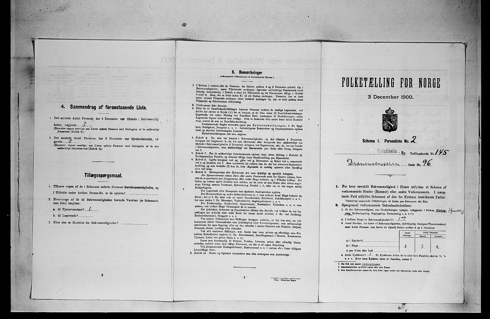SAO, Folketelling 1900 for 0301 Kristiania kjøpstad, 1900, s. 17008