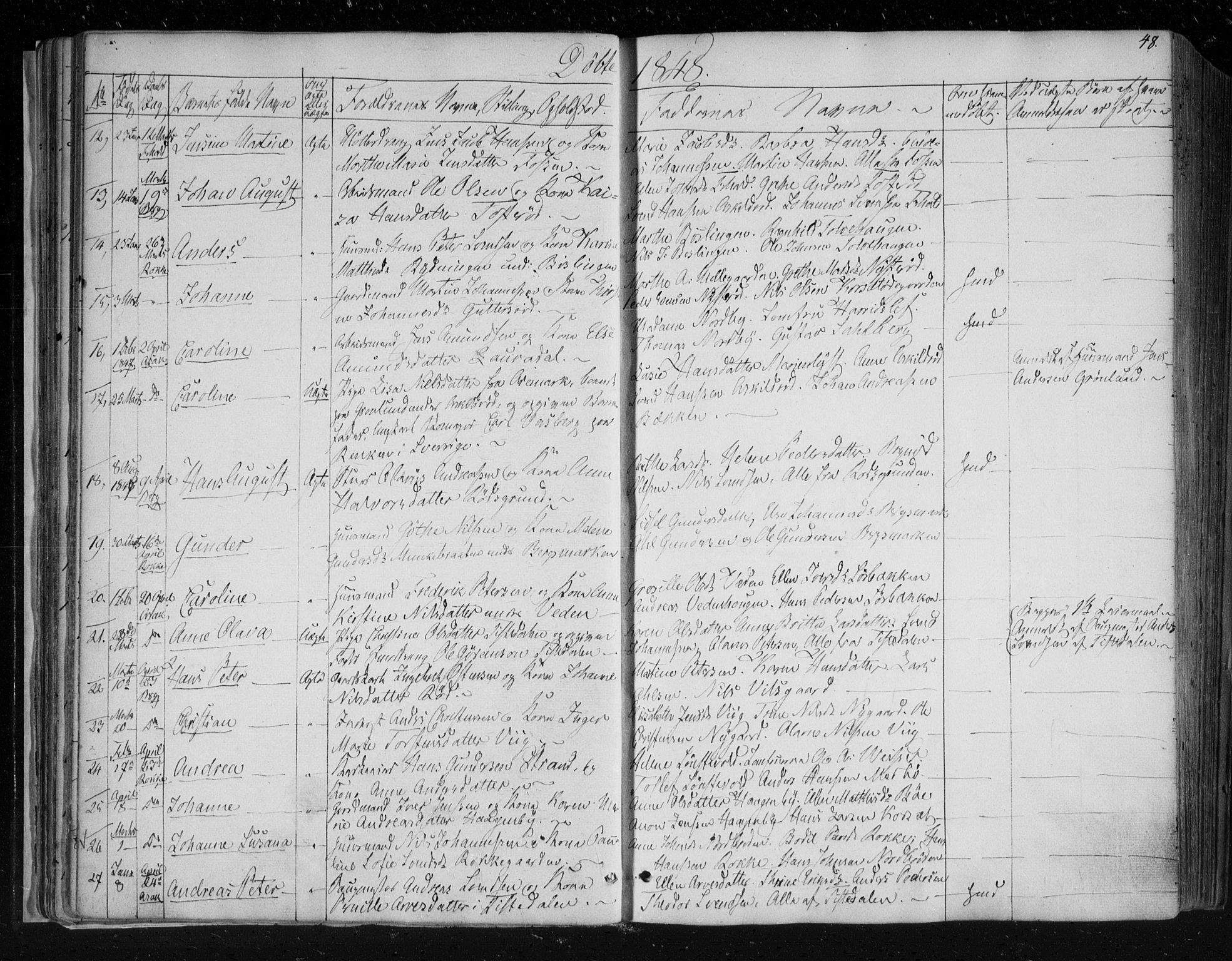 Berg prestekontor Kirkebøker, AV/SAO-A-10902/F/Fa/L0004: Ministerialbok nr. I 4, 1843-1860, s. 48