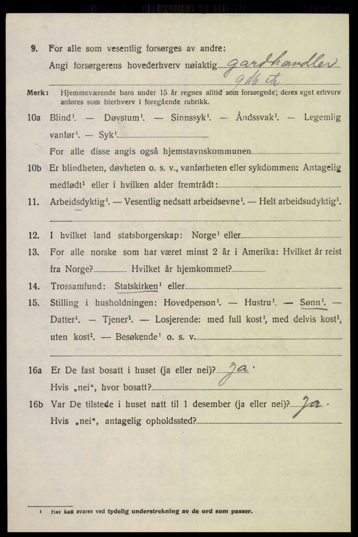 SAK, Folketelling 1920 for 1018 Søgne herred, 1920, s. 2472