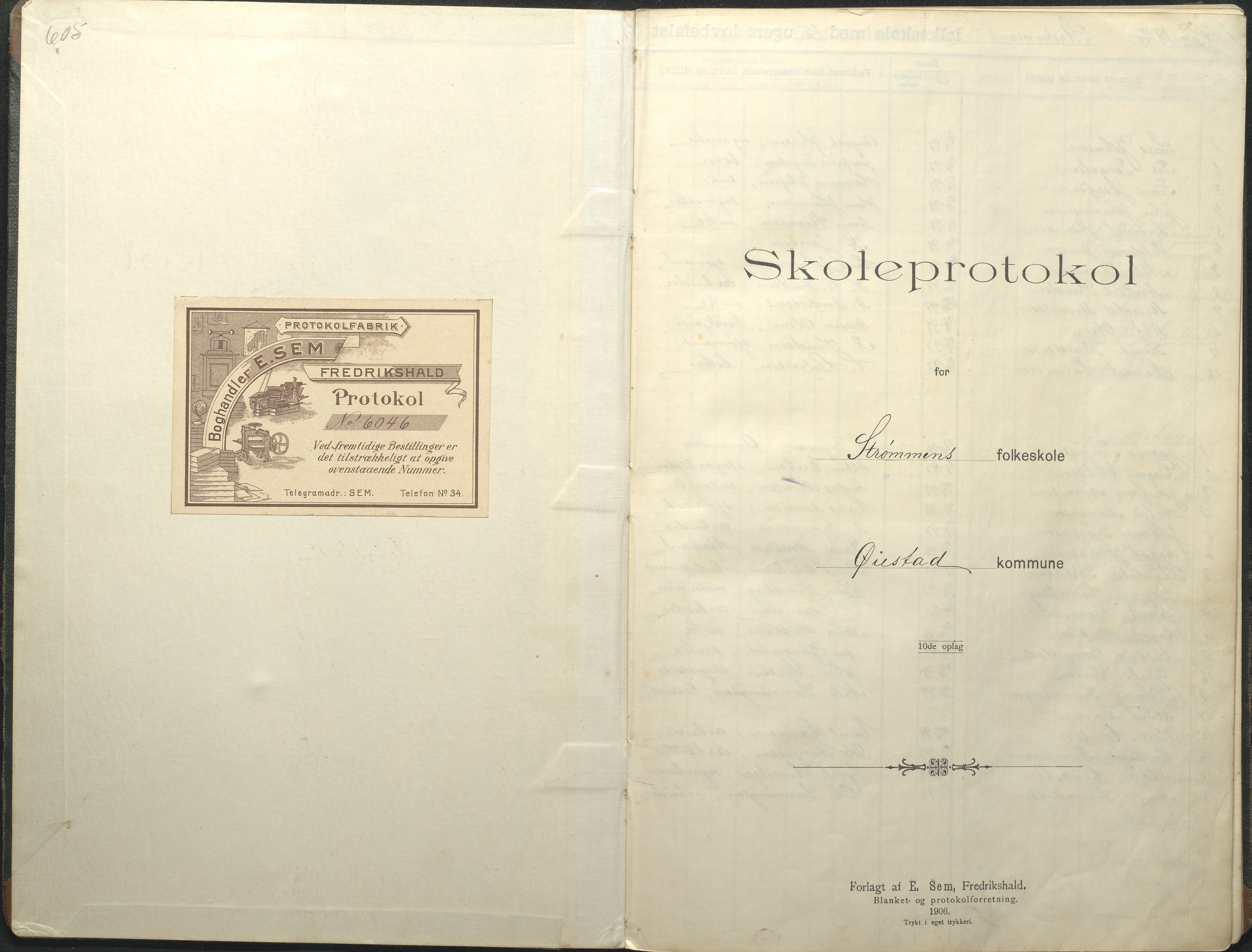 Øyestad kommune frem til 1979, AAKS/KA0920-PK/06/06G/L0011: Skoleprotokoll, 1910-1918