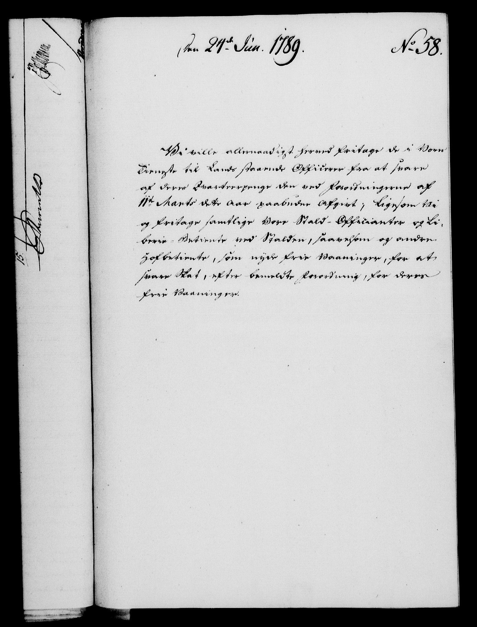 Rentekammeret, Kammerkanselliet, AV/RA-EA-3111/G/Gf/Gfa/L0071: Norsk relasjons- og resolusjonsprotokoll (merket RK 52.71), 1789, s. 349