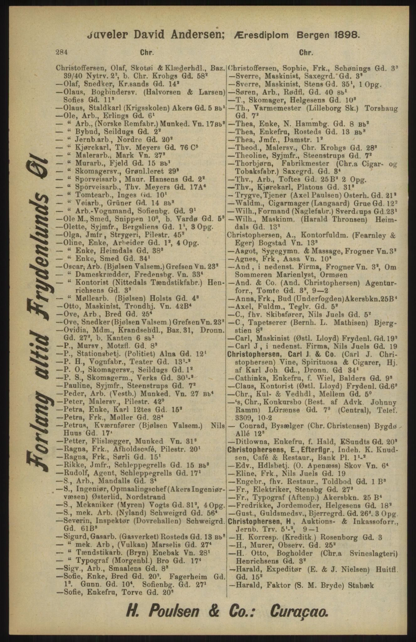 Kristiania/Oslo adressebok, PUBL/-, 1904, s. 284