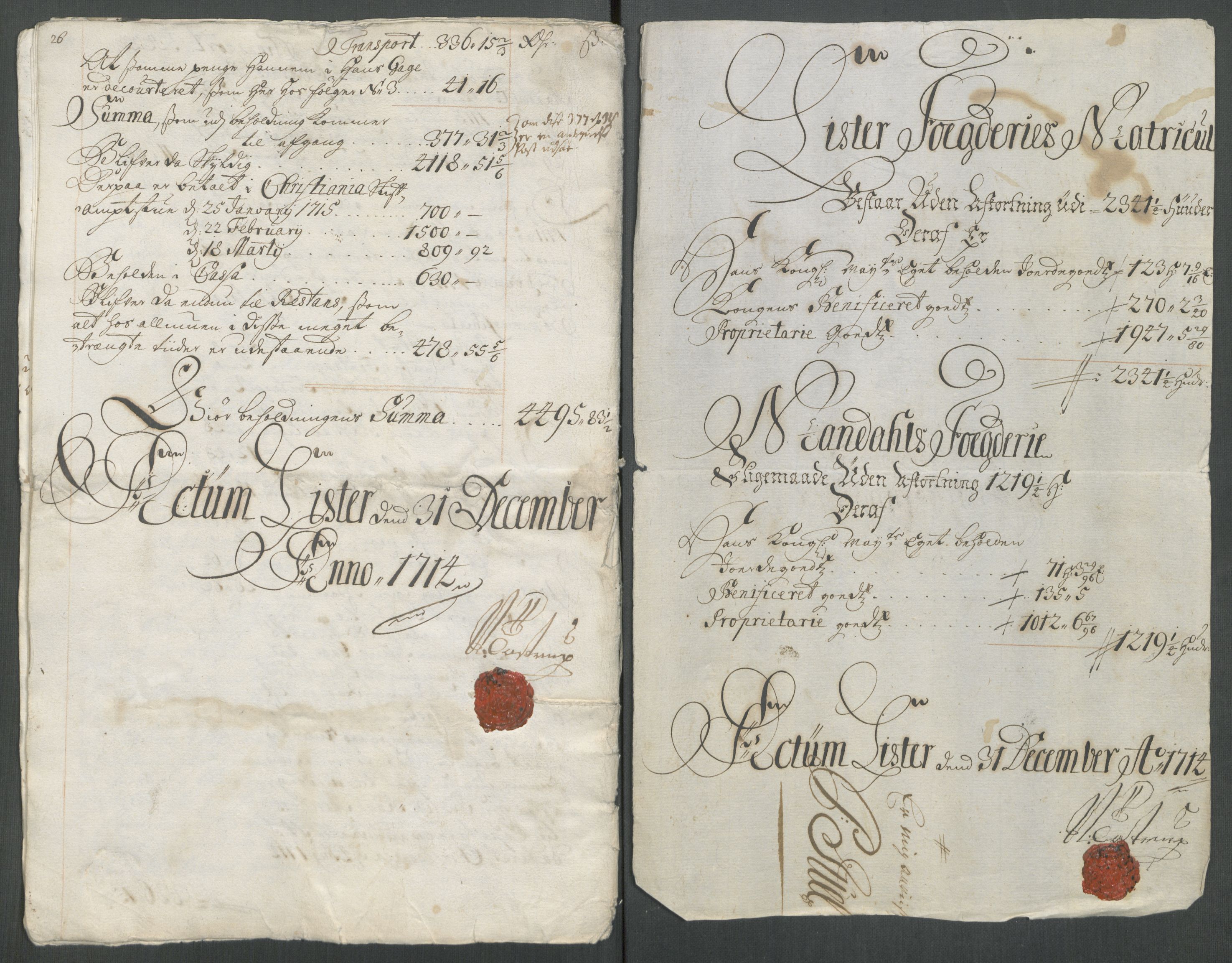 Rentekammeret inntil 1814, Reviderte regnskaper, Fogderegnskap, AV/RA-EA-4092/R43/L2558: Fogderegnskap Lista og Mandal, 1714, s. 17