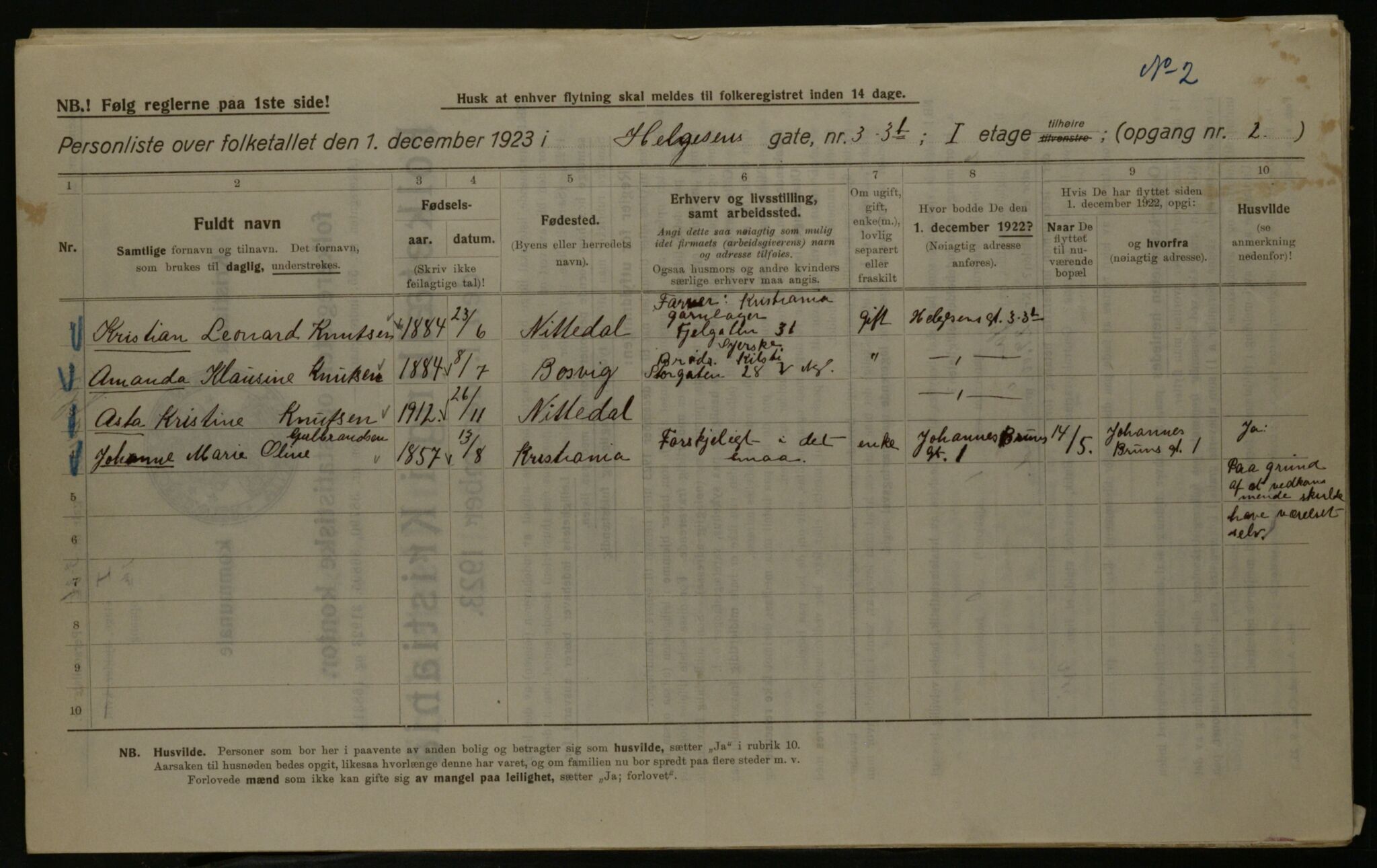 OBA, Kommunal folketelling 1.12.1923 for Kristiania, 1923, s. 42181