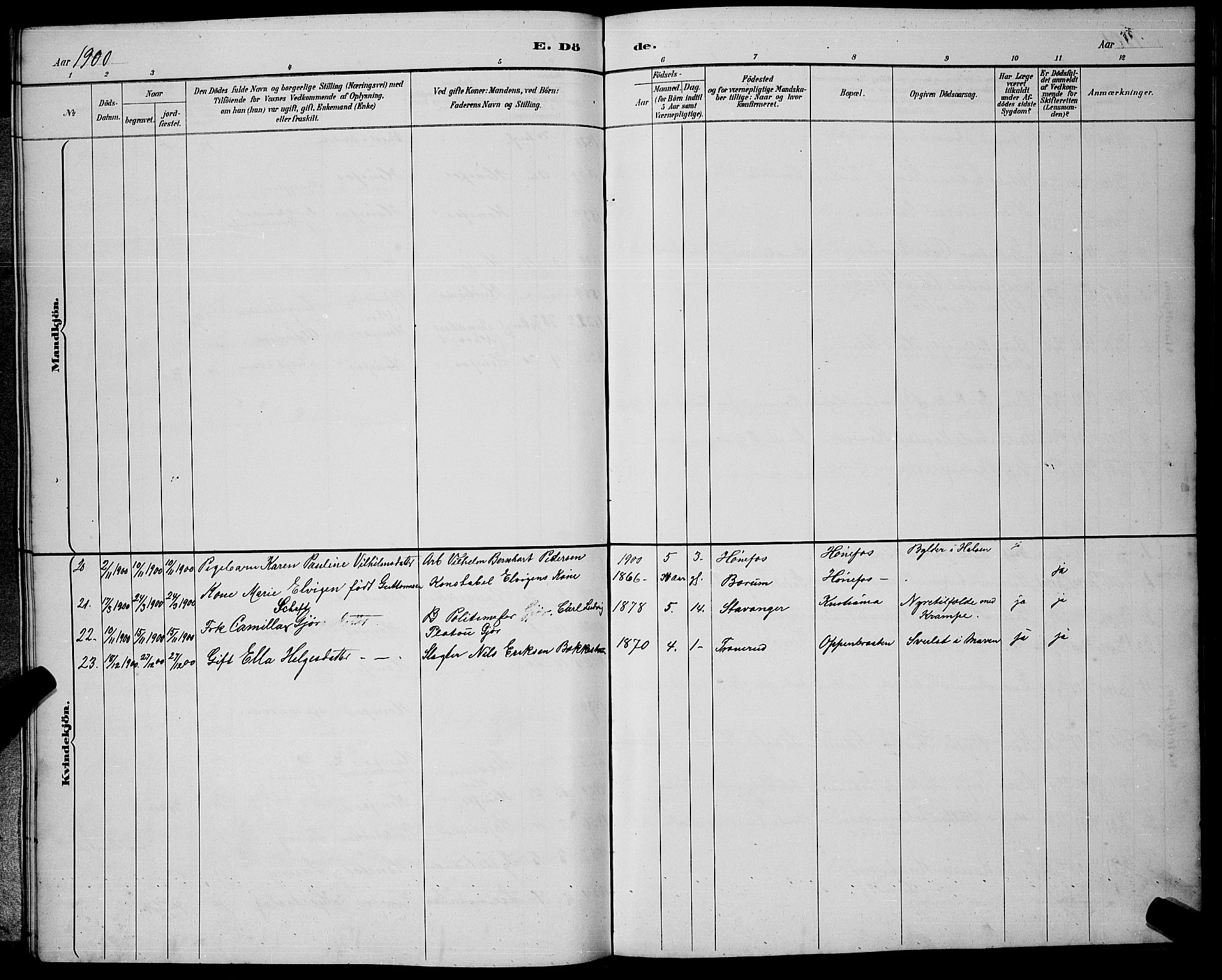 Hønefoss kirkebøker, AV/SAKO-A-609/G/Ga/L0002: Klokkerbok nr. 2, 1888-1904