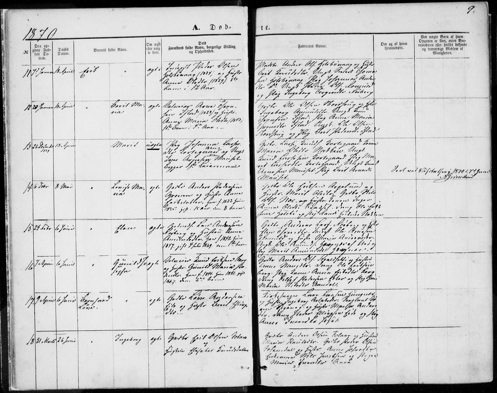 Ministerialprotokoller, klokkerbøker og fødselsregistre - Møre og Romsdal, AV/SAT-A-1454/557/L0681: Ministerialbok nr. 557A03, 1869-1886, s. 9