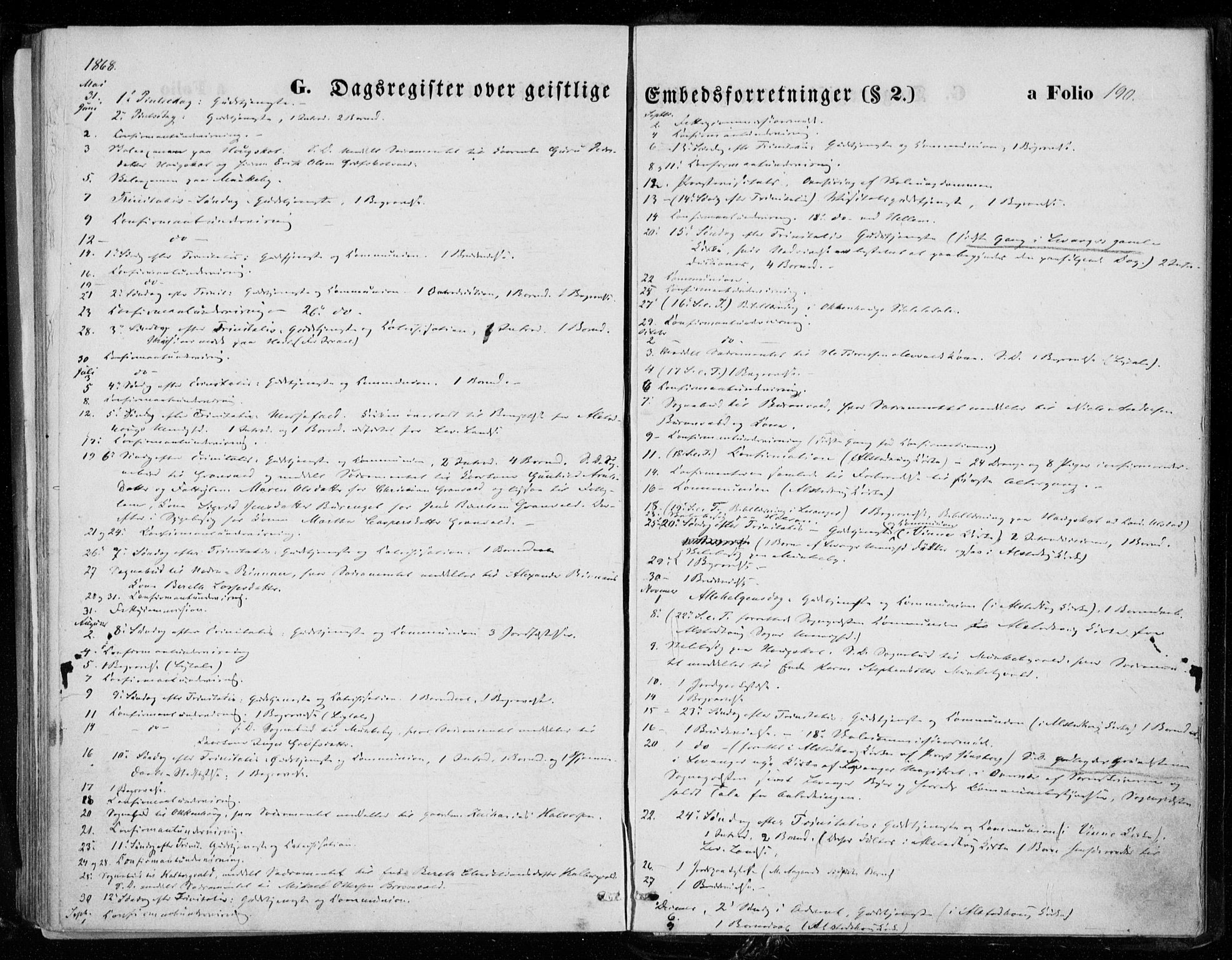 Ministerialprotokoller, klokkerbøker og fødselsregistre - Nord-Trøndelag, AV/SAT-A-1458/721/L0206: Ministerialbok nr. 721A01, 1864-1874, s. 190