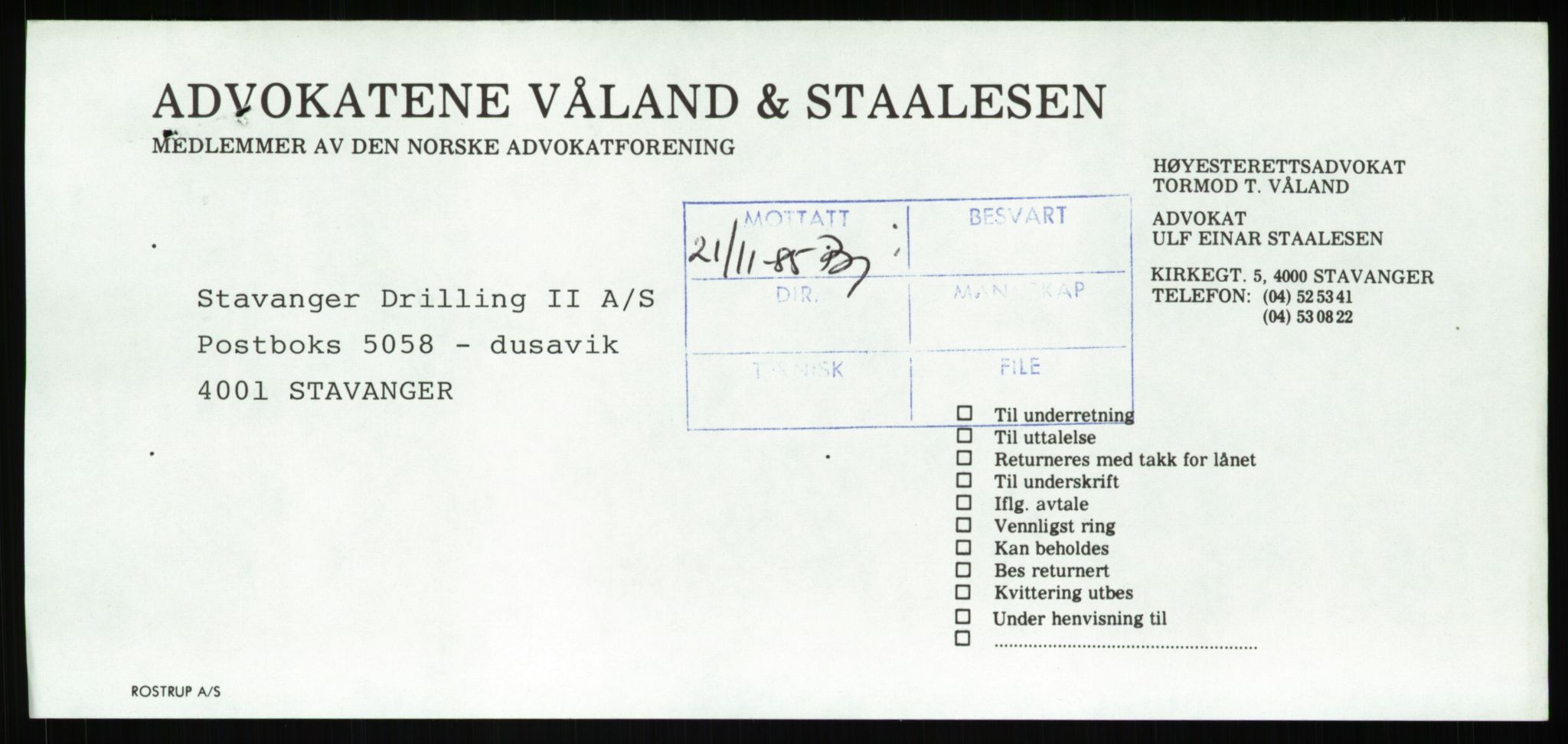 Pa 1503 - Stavanger Drilling AS, AV/SAST-A-101906/Da/L0001: Alexander L. Kielland - Begrensningssak Stavanger byrett, 1986, s. 81