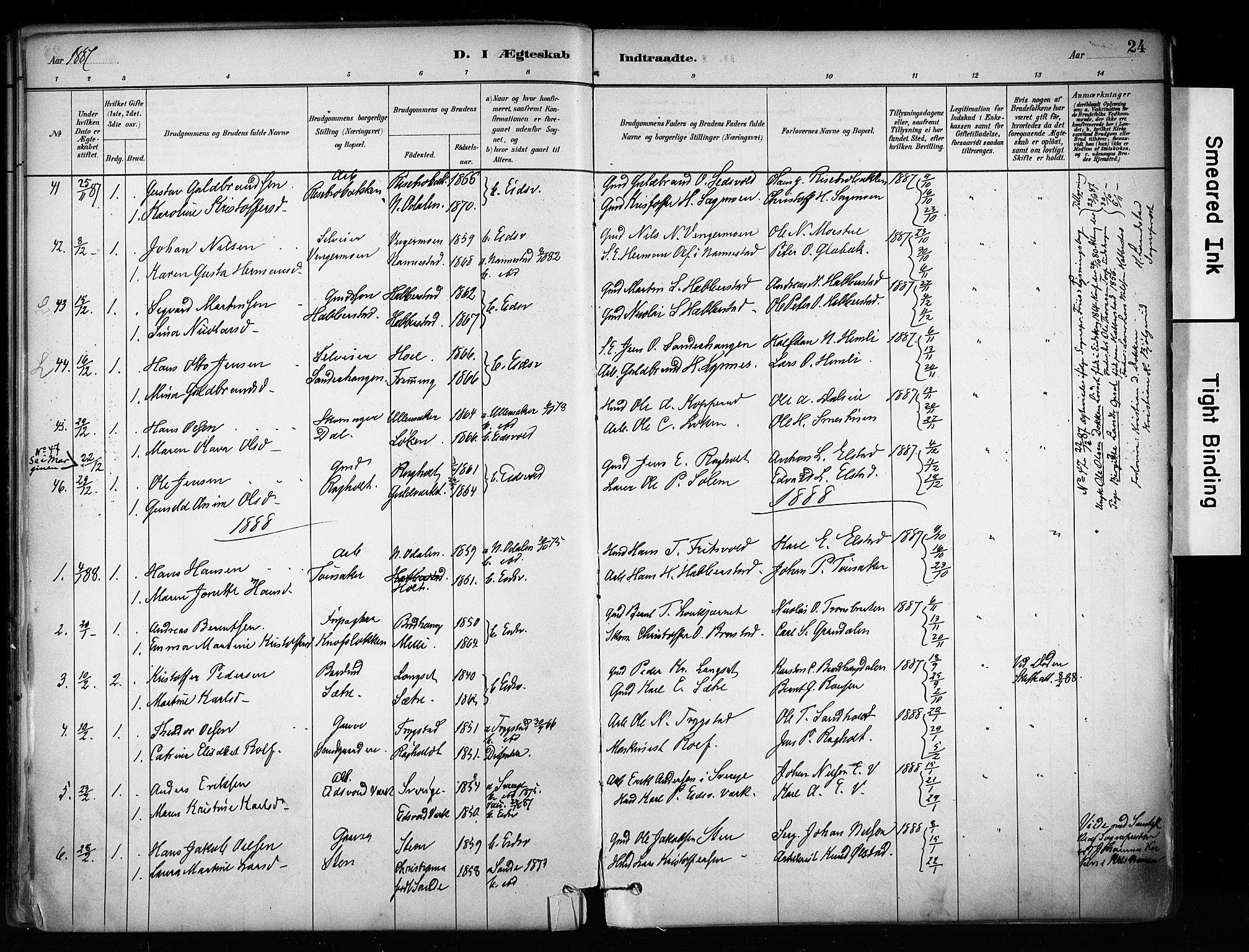 Eidsvoll prestekontor Kirkebøker, AV/SAO-A-10888/F/Fa/L0003: Ministerialbok nr. I 3, 1882-1895, s. 24