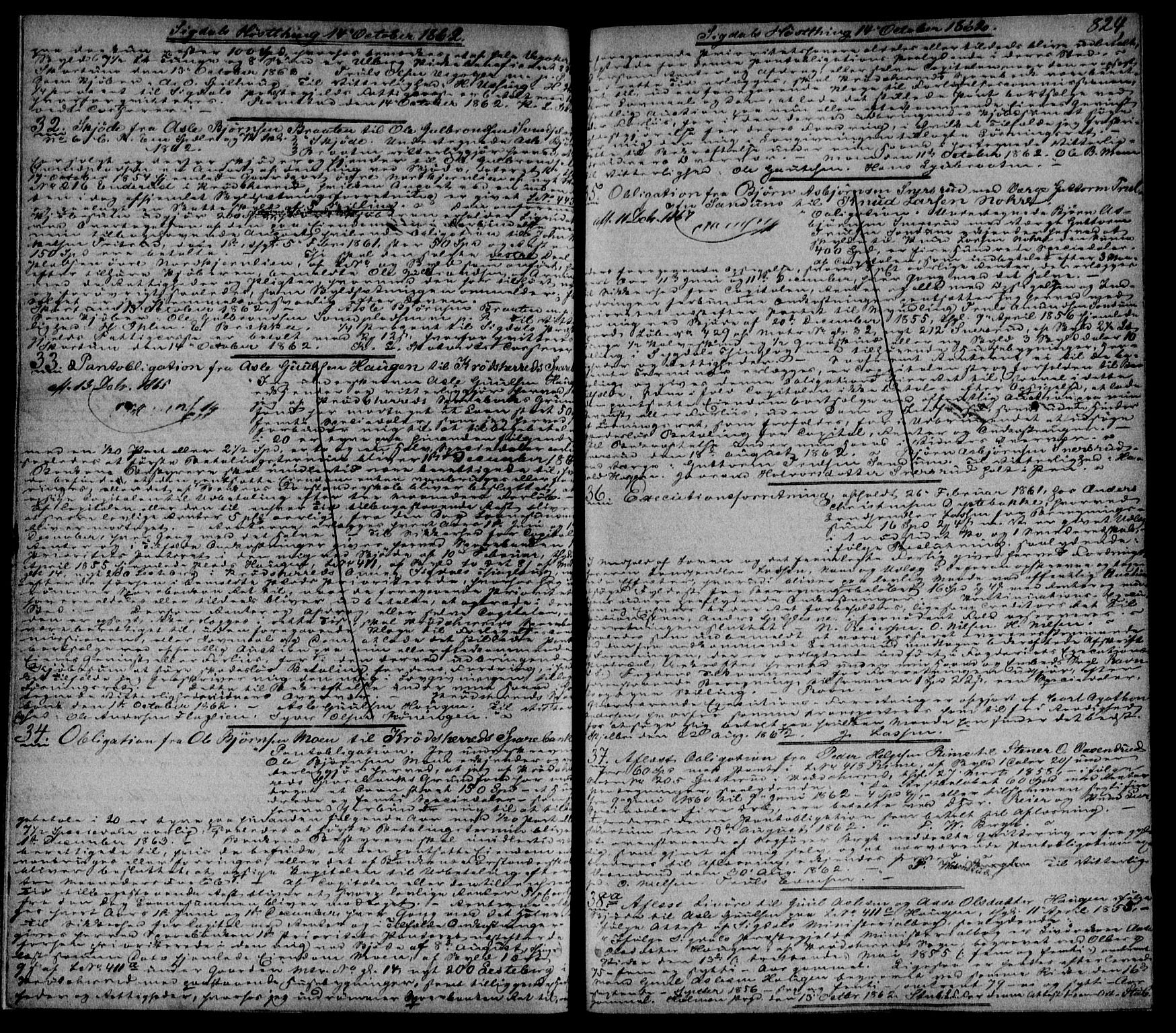 Eiker, Modum og Sigdal sorenskriveri, SAKO/A-123/G/Ga/Gaa/L0015b: Pantebok nr. I 15b, 1860-1863, s. 824