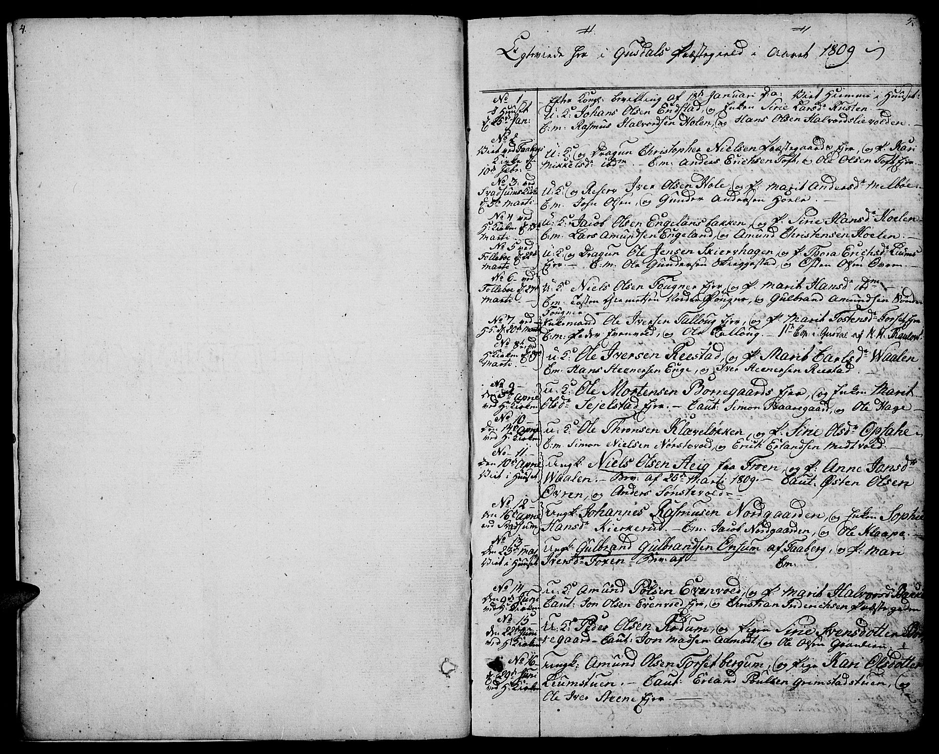Gausdal prestekontor, AV/SAH-PREST-090/H/Ha/Haa/L0004: Ministerialbok nr. 4, 1809-1817, s. 4-5