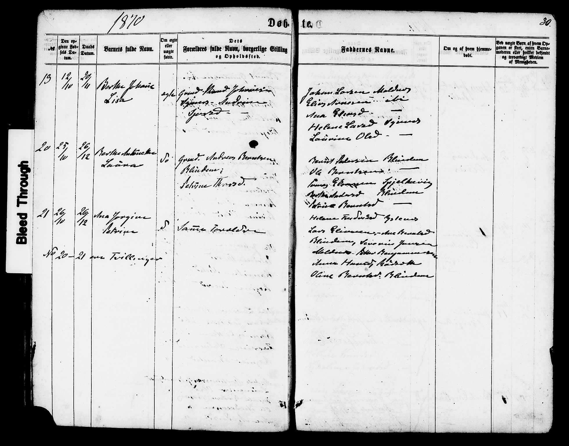 Ministerialprotokoller, klokkerbøker og fødselsregistre - Møre og Romsdal, AV/SAT-A-1454/537/L0518: Ministerialbok nr. 537A02, 1862-1876, s. 30