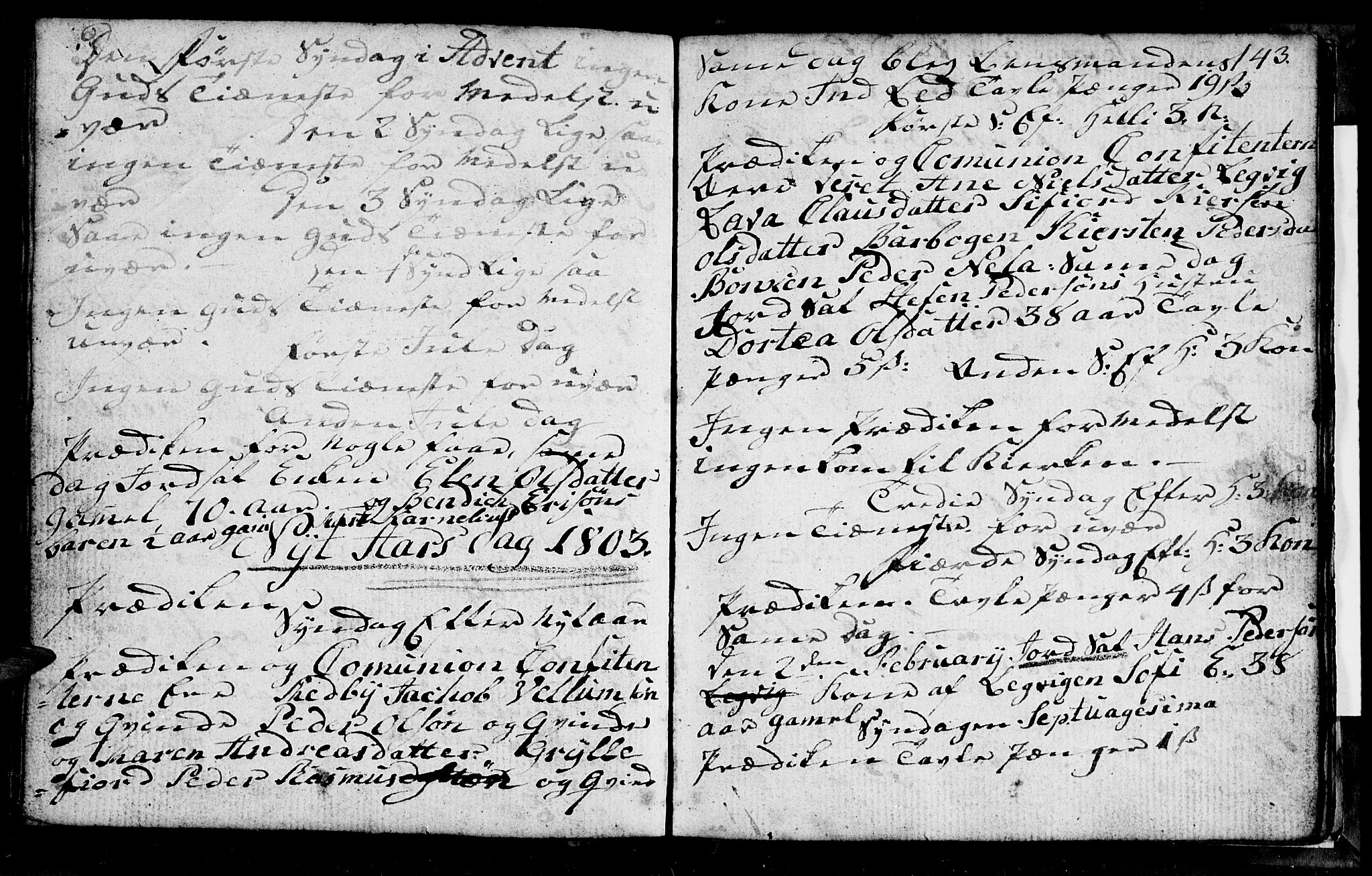Berg sokneprestkontor, SATØ/S-1318/G/Ga/Gab/L0010klokker: Klokkerbok nr. 10, 1783-1811, s. 143