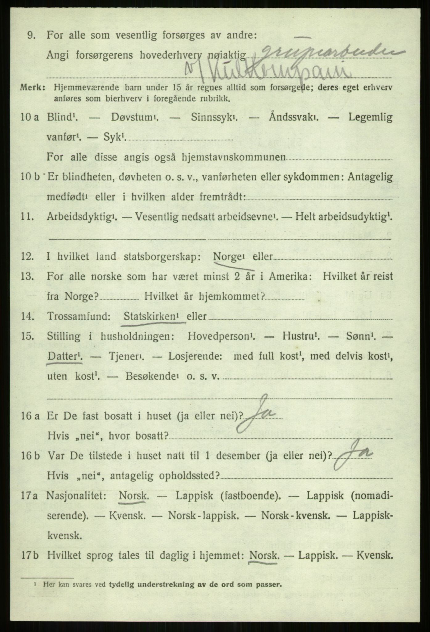 SATØ, Folketelling 1920 for 1928 Torsken herred, 1920, s. 909
