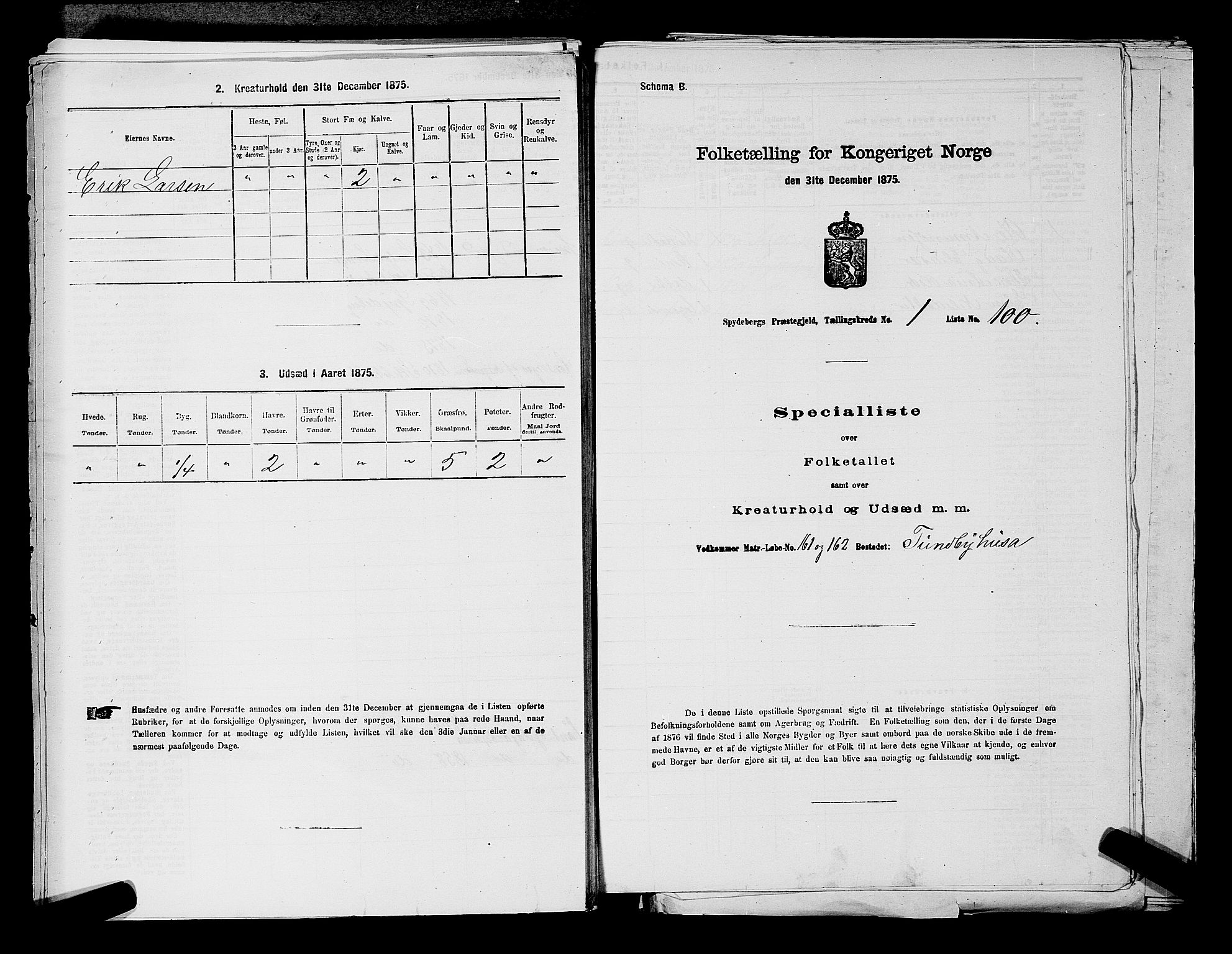 RA, Folketelling 1875 for 0123P Spydeberg prestegjeld, 1875, s. 245
