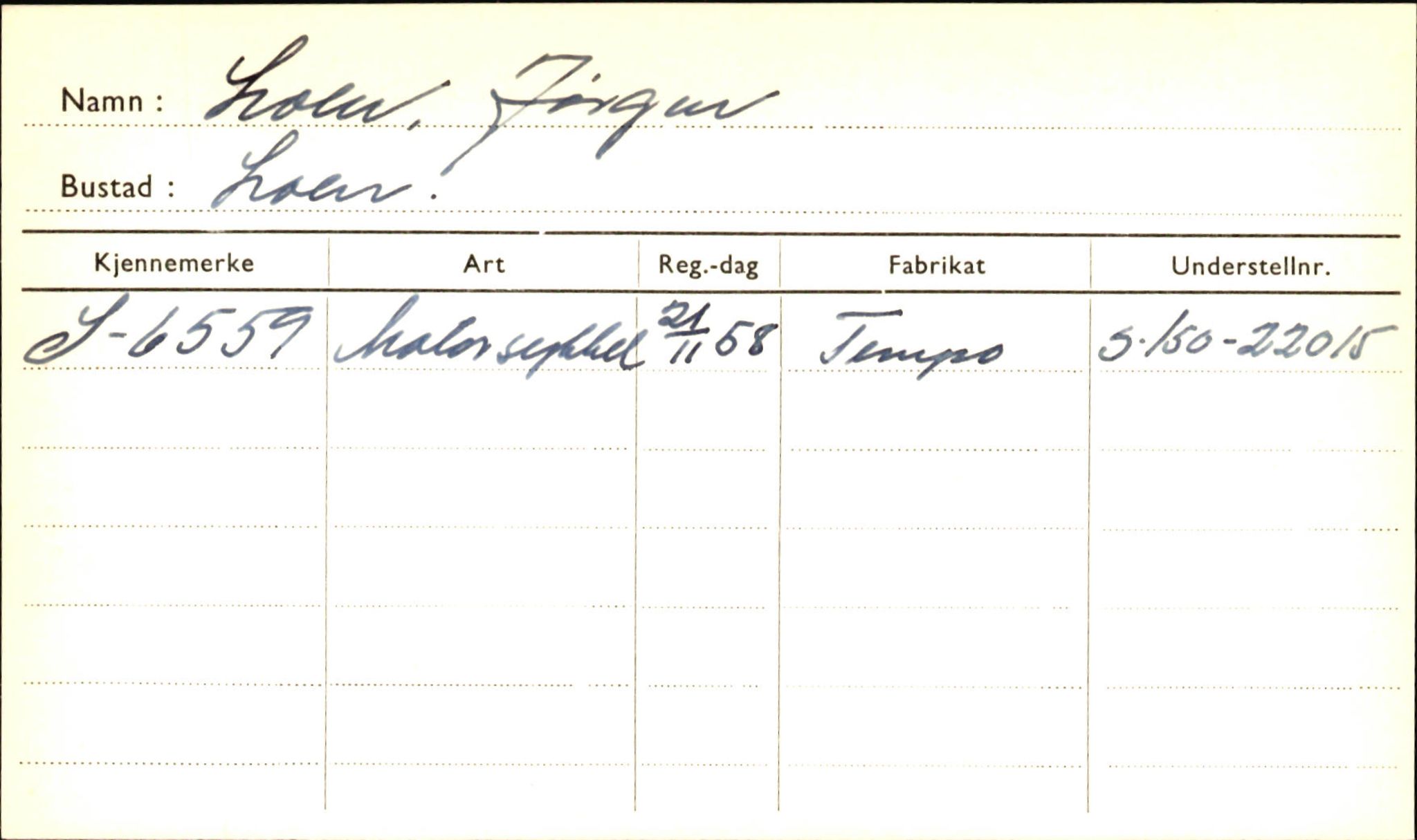 Statens vegvesen, Sogn og Fjordane vegkontor, AV/SAB-A-5301/4/F/L0001B: Eigarregister Fjordane til 1.6.1961, 1930-1961, s. 594